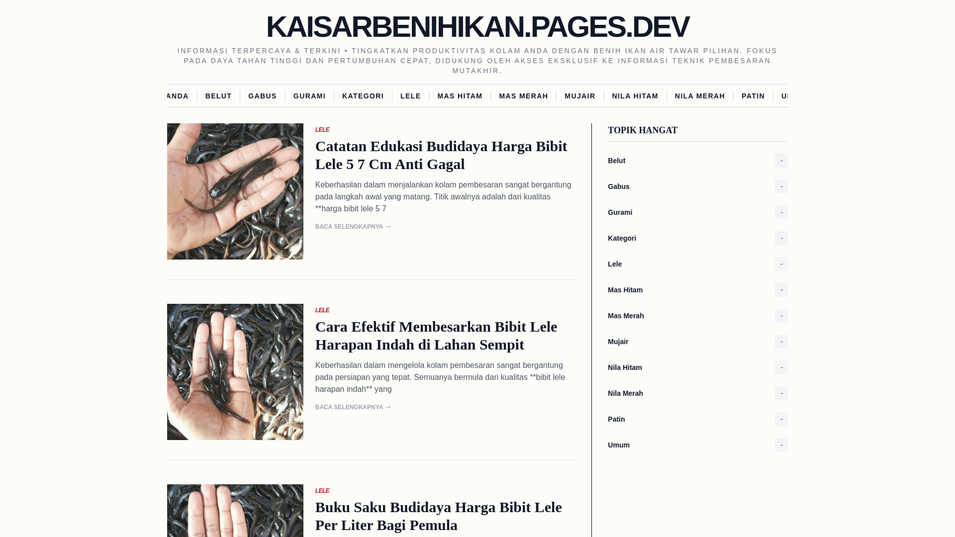 website screenshot of https://kaisarbenihikan.pages.dev/