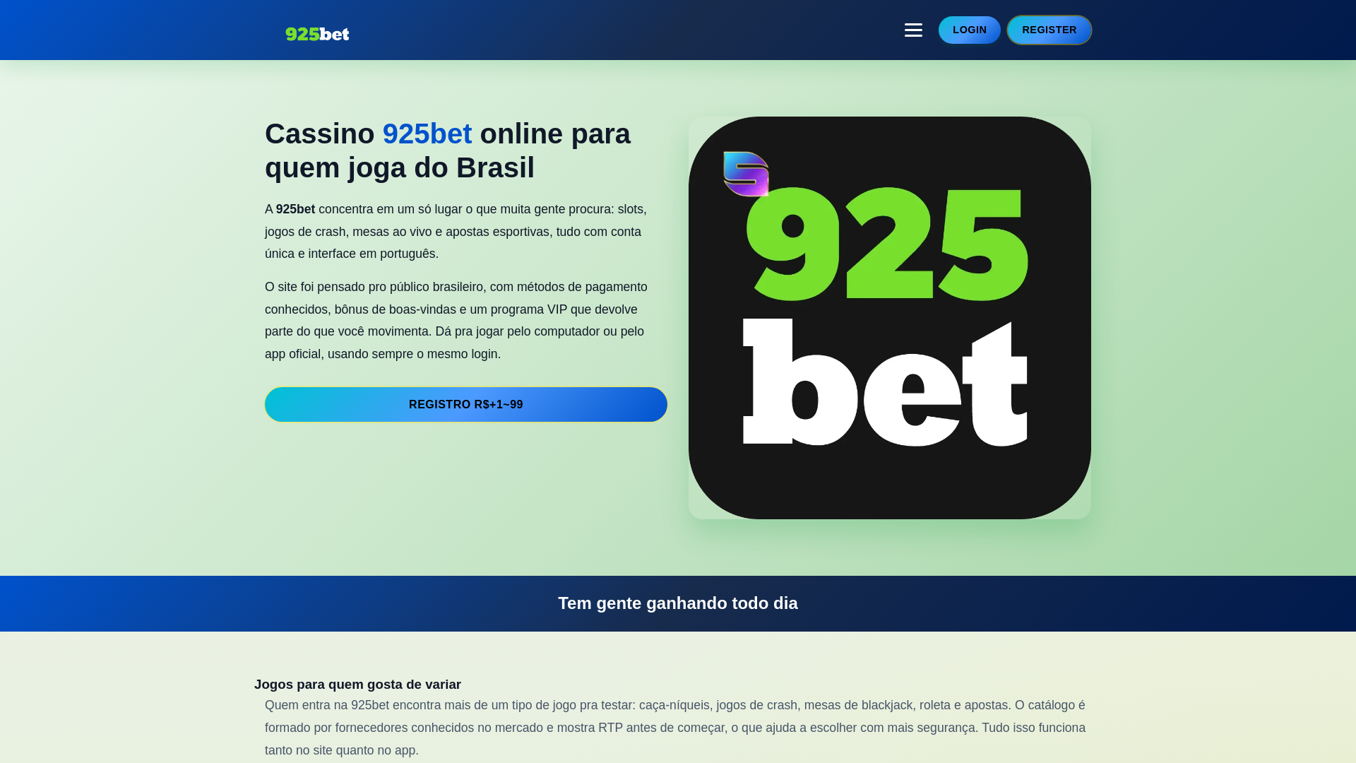website screenshot of https://925betbet.com/