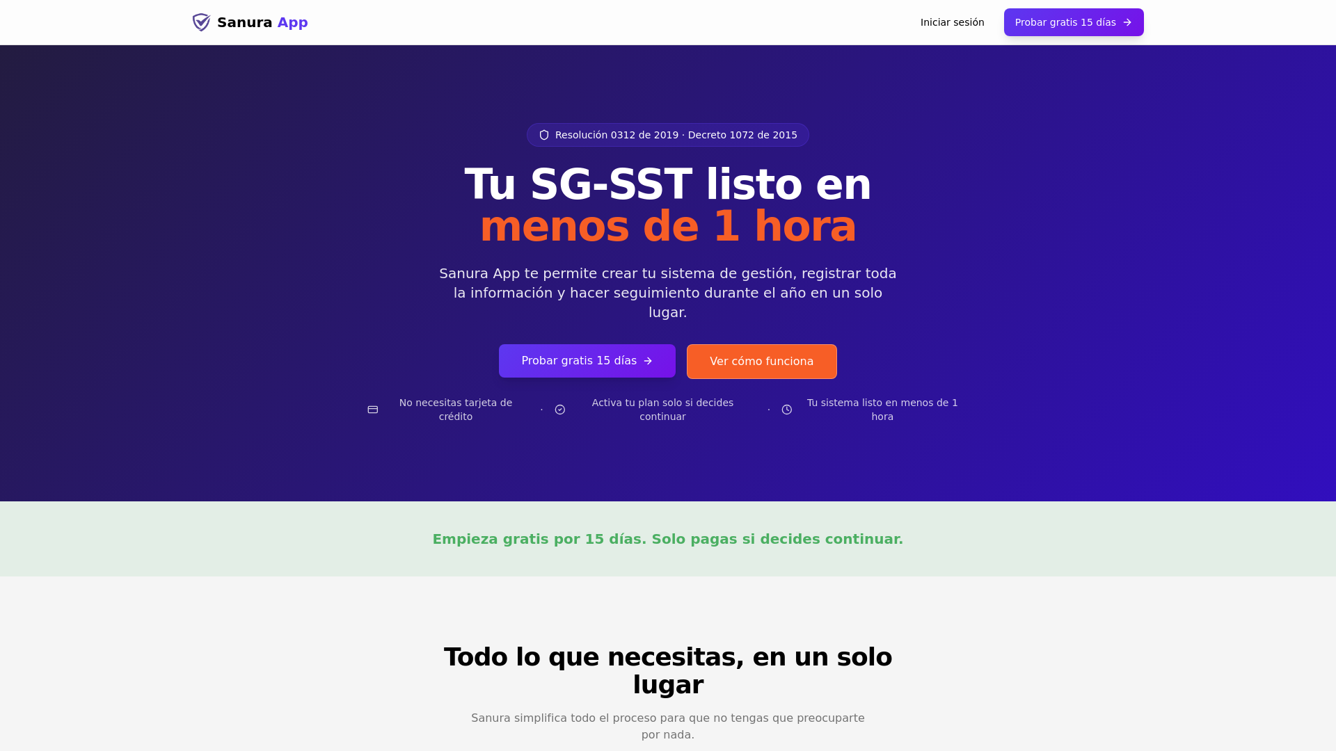 website screenshot of https://sanura.app/