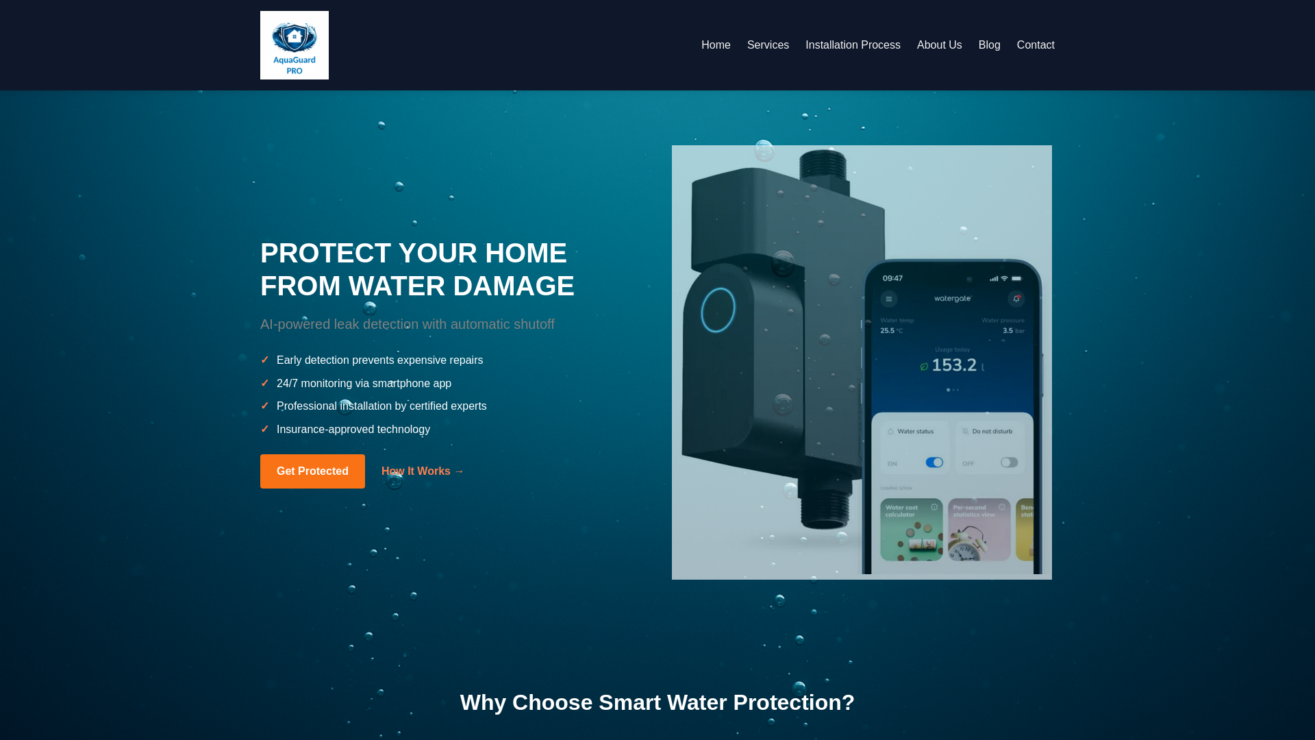 website screenshot of https://aquaguardprowebsite.pages.dev/