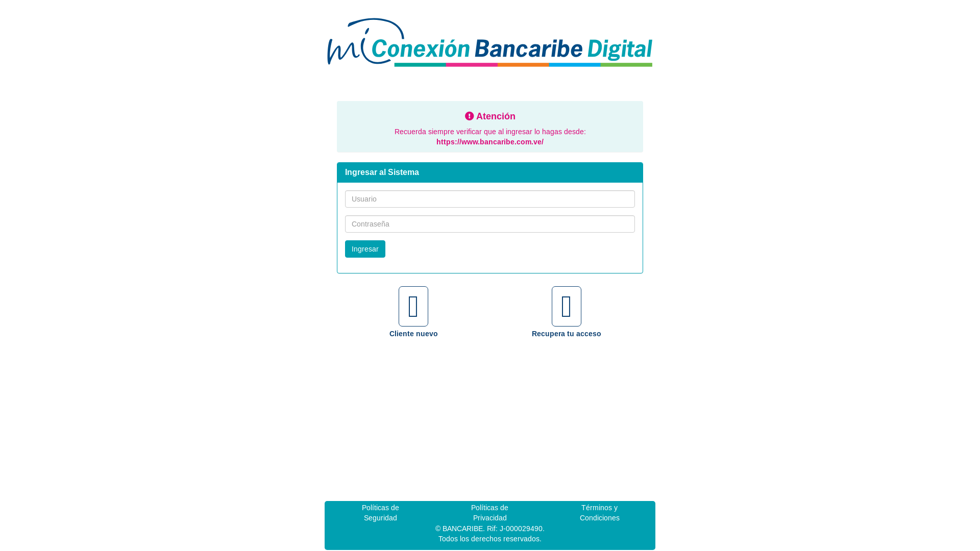 website screenshot of https://bandelcaribe.com/