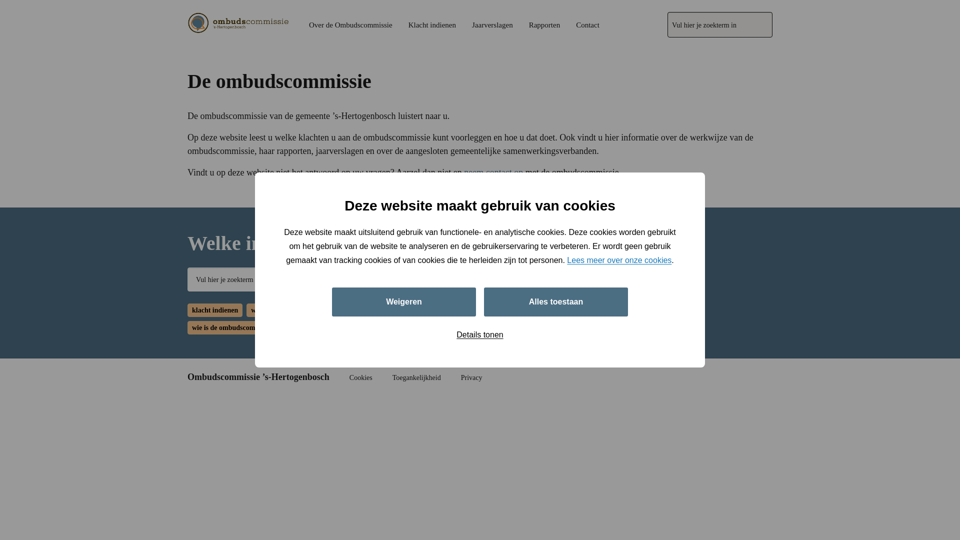 website screenshot of https://ombudscommissies-hertogenbosch.nl