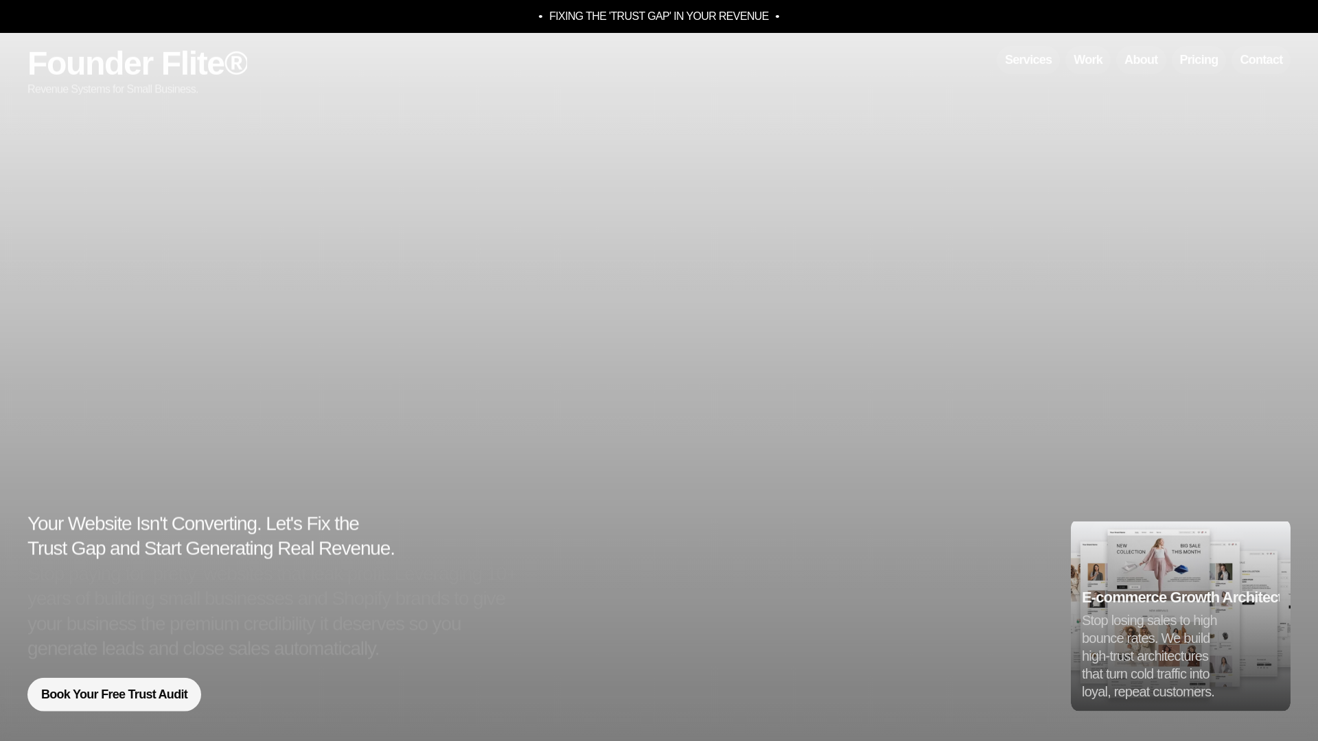 website screenshot of https://founderflite.com