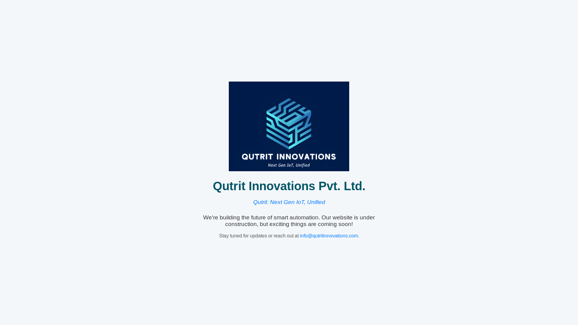 website screenshot of https://qutritinnovations.com/