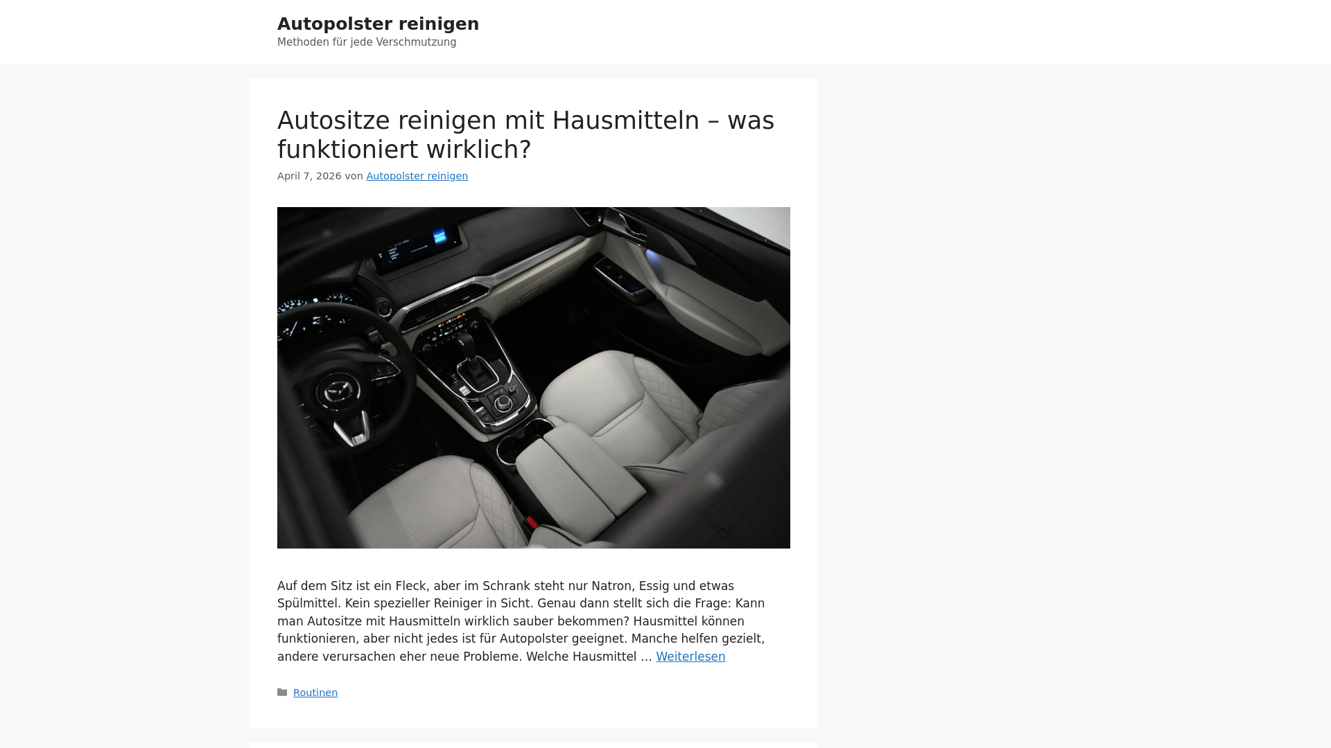 website screenshot of https://autopolster-reinigen.de/