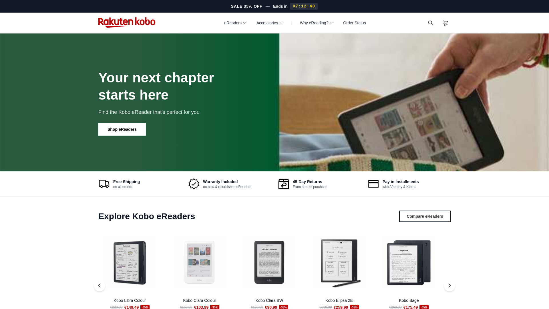 website screenshot of https://kobobooks.cc/
