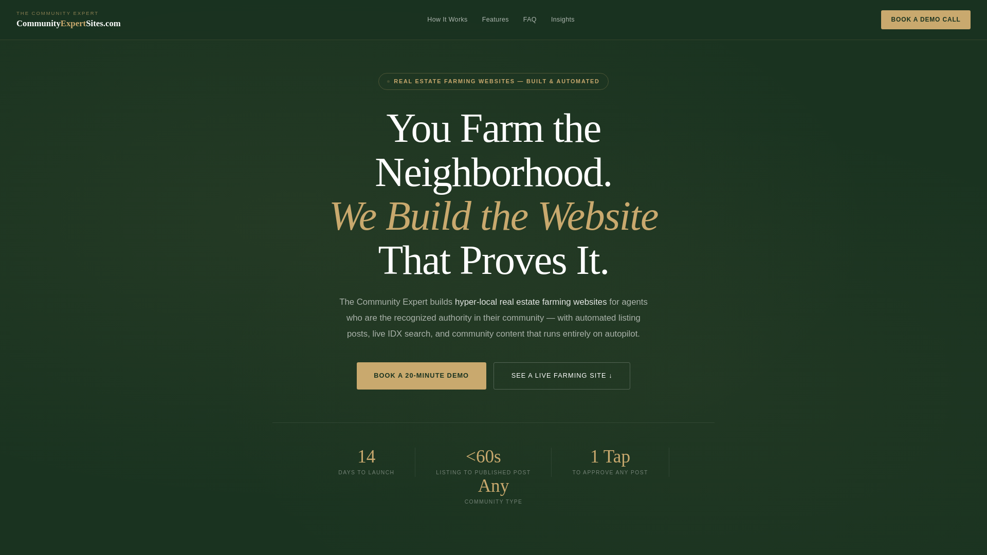 website screenshot of https://communityexpertsites.com/