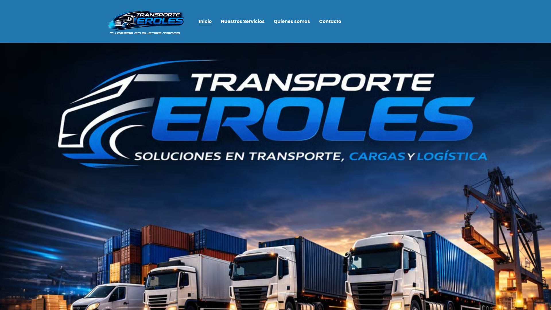 website screenshot of https://transporteeroles.com.ar