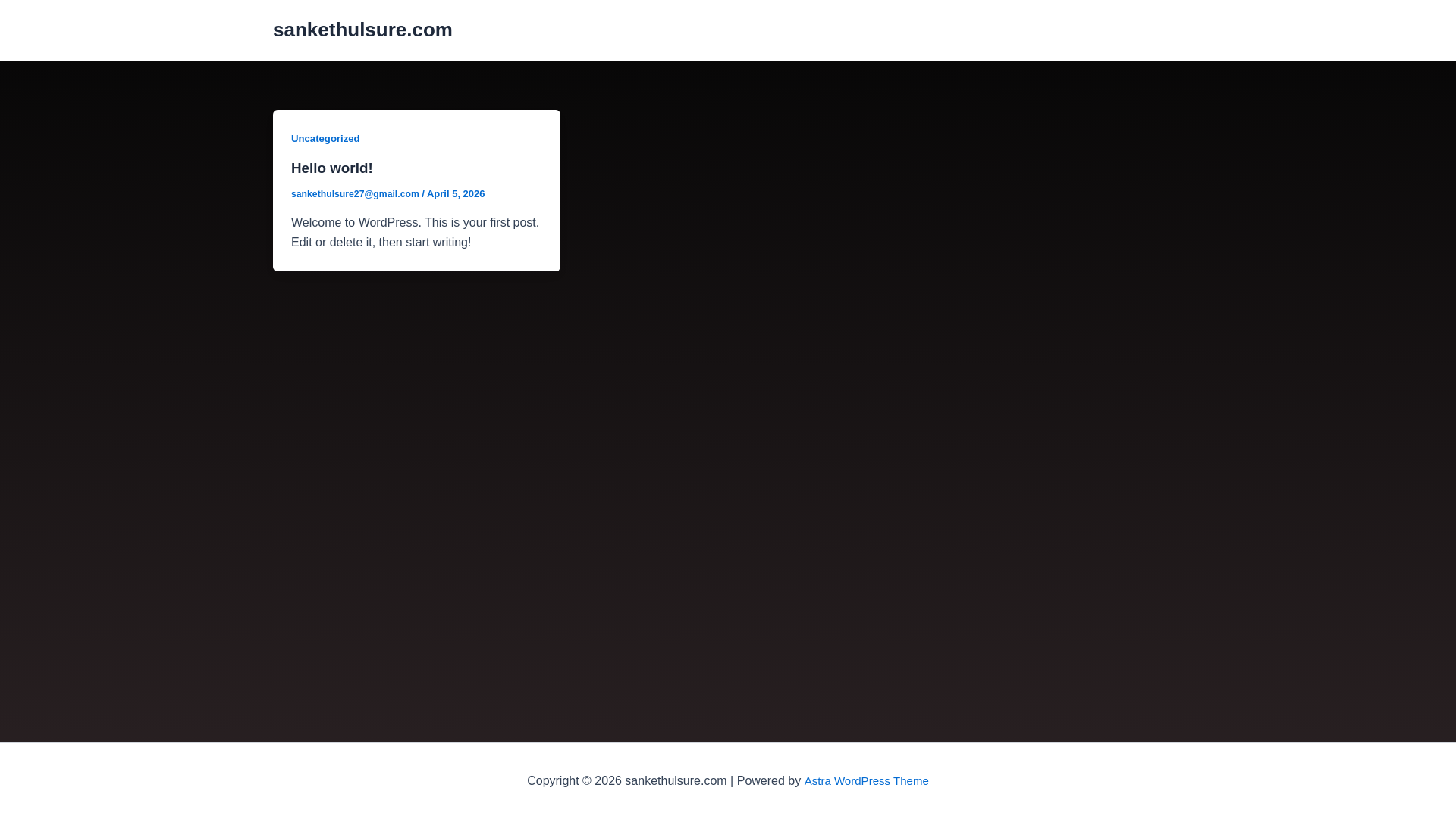 website screenshot of https://sankethulsure.com