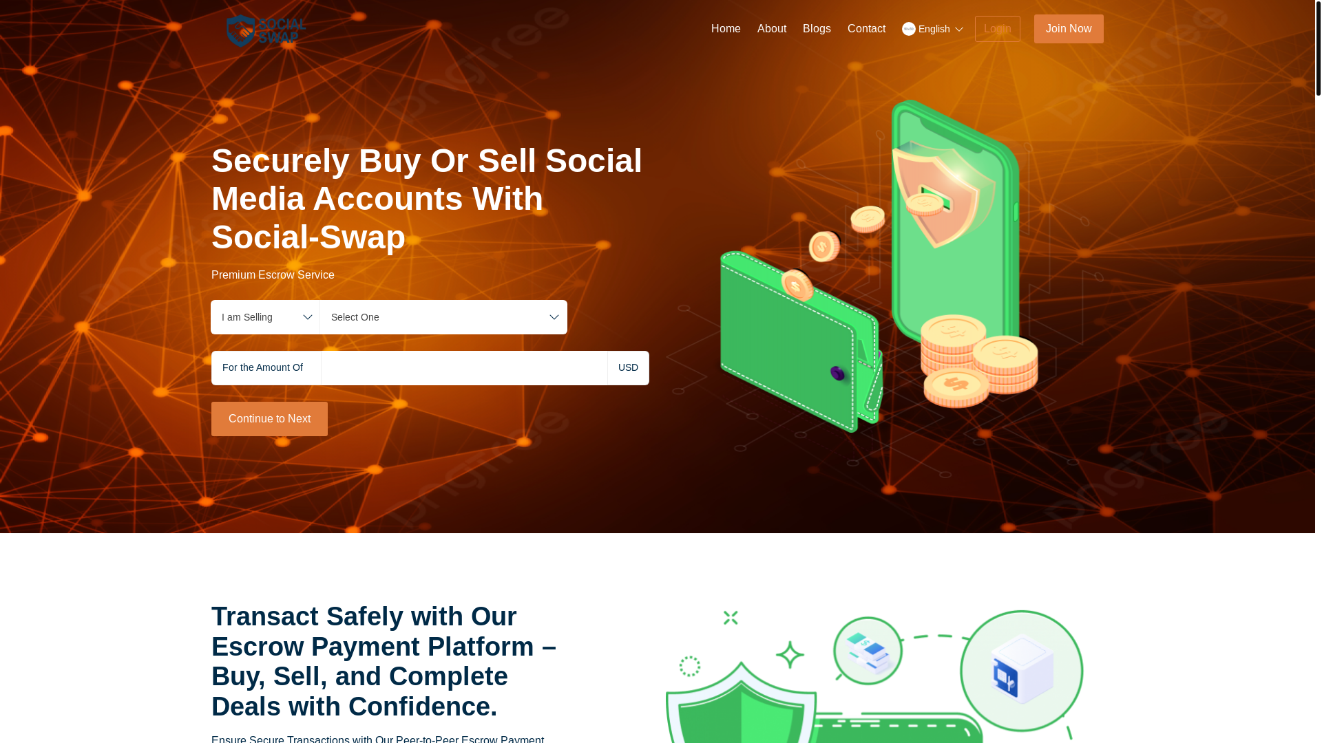 website screenshot of https://social-swap.com/