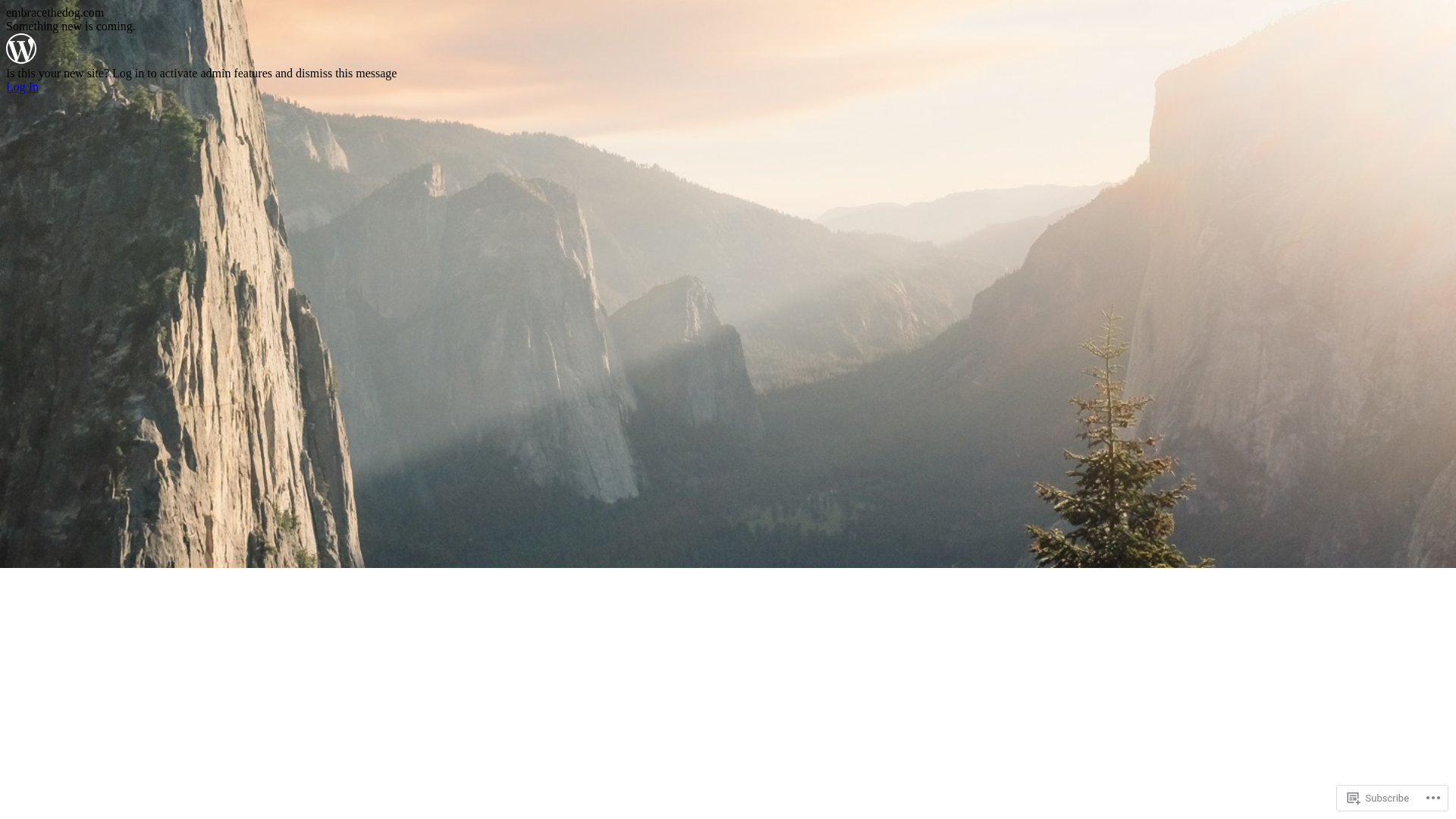 website screenshot of https://embracethedog.com/