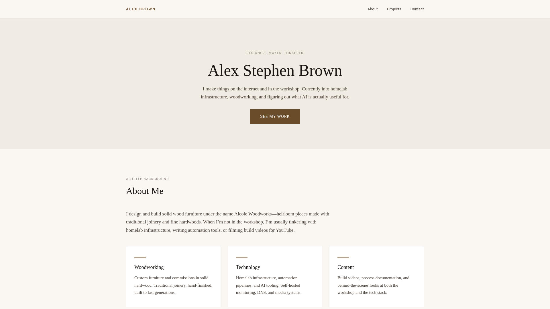 website screenshot of https://alex-stephen-brown.pages.dev/