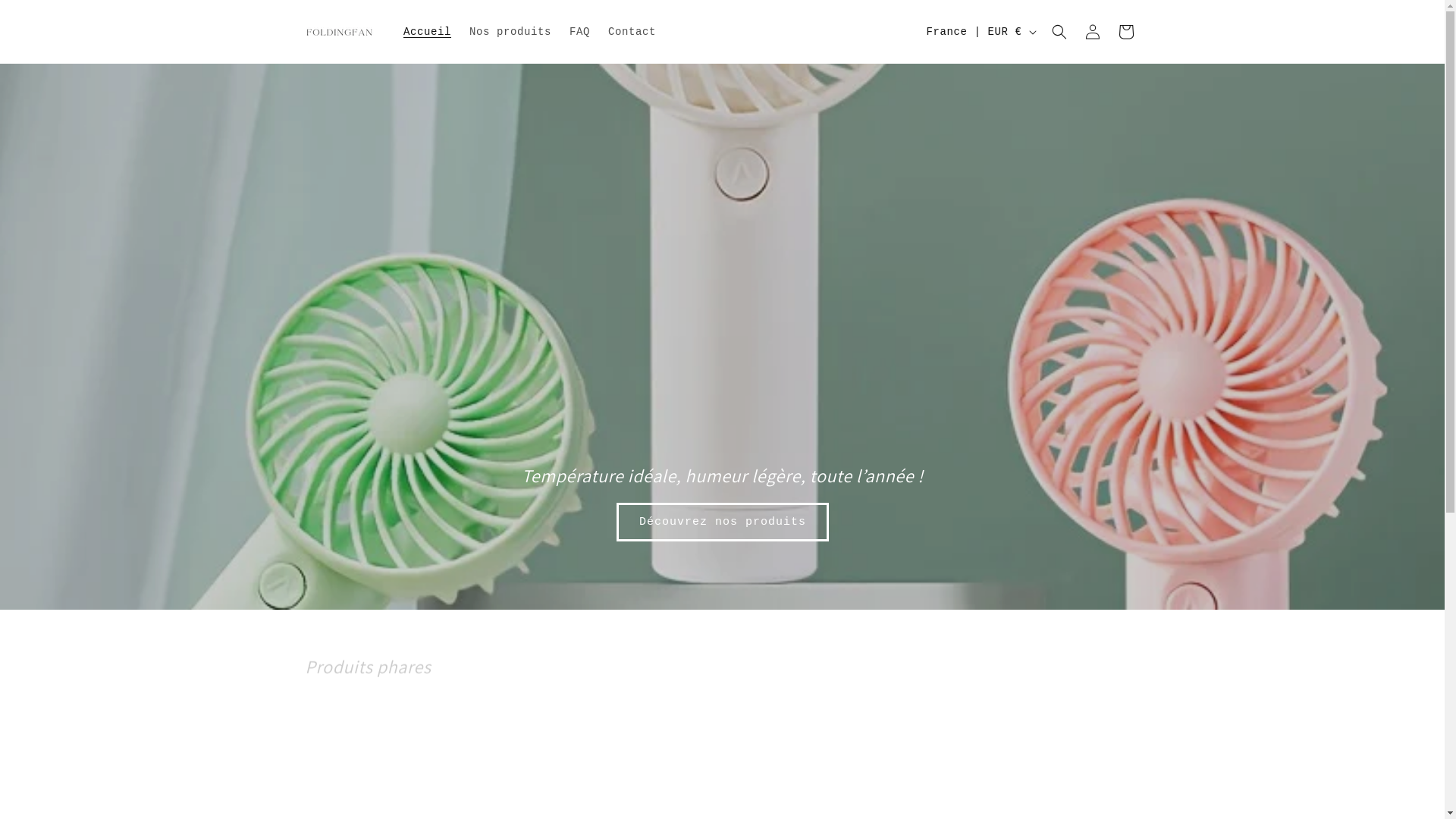 website screenshot of https://foldingfan.fr/