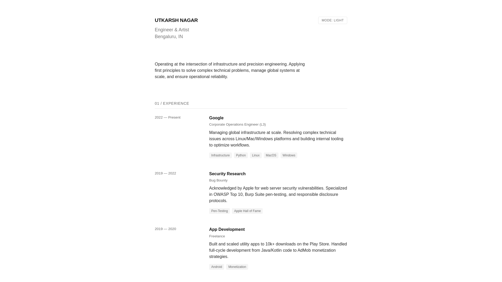website screenshot of https://chowk.dev/