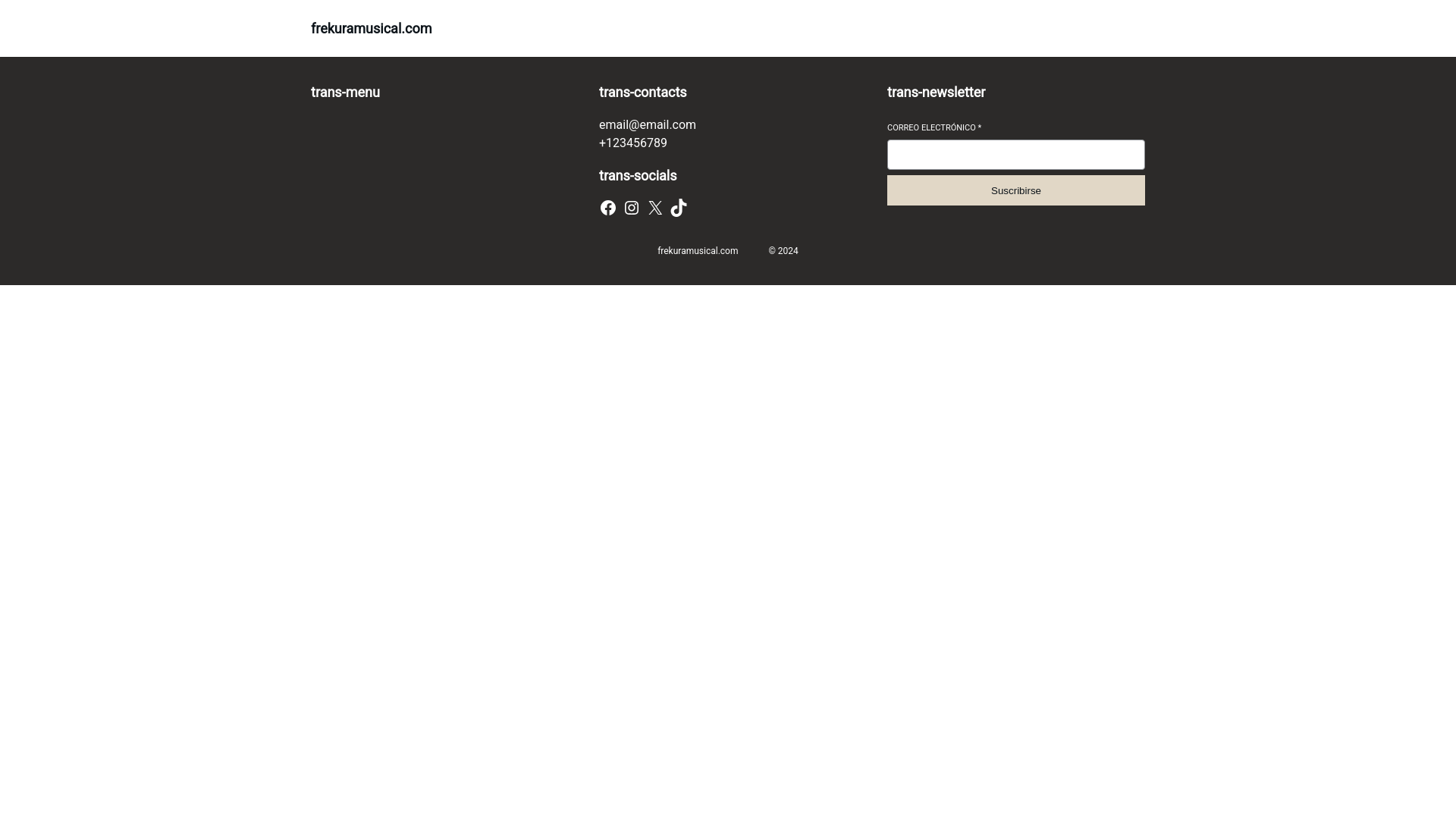 website screenshot of https://frekuramusical.com/