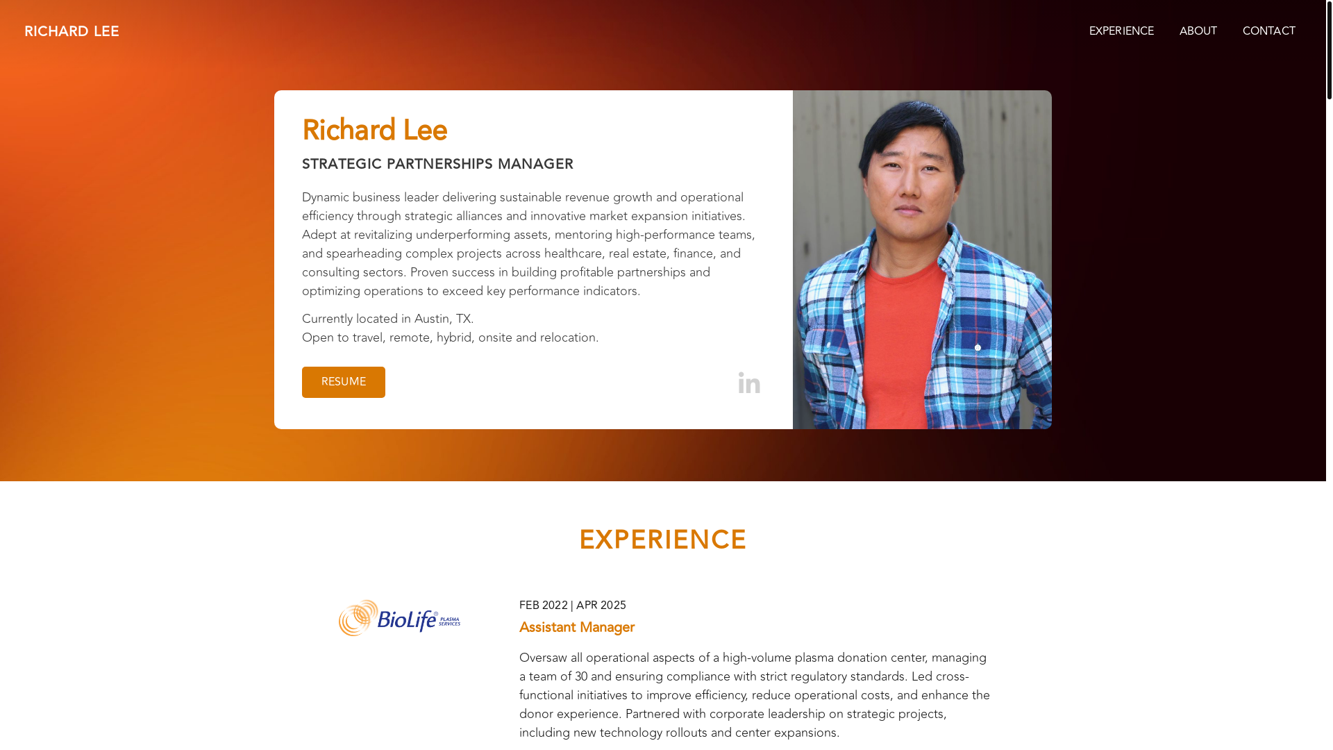 website screenshot of https://richard-lee-ucb.com/