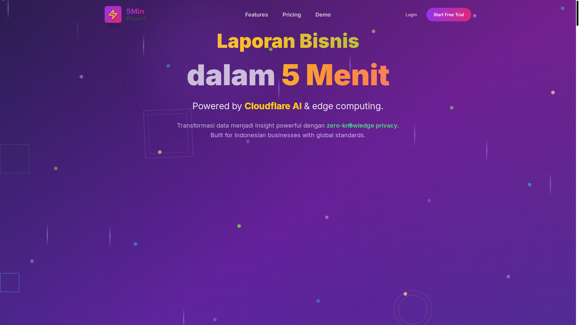 website screenshot of https://5min-report-frontend.pages.dev/