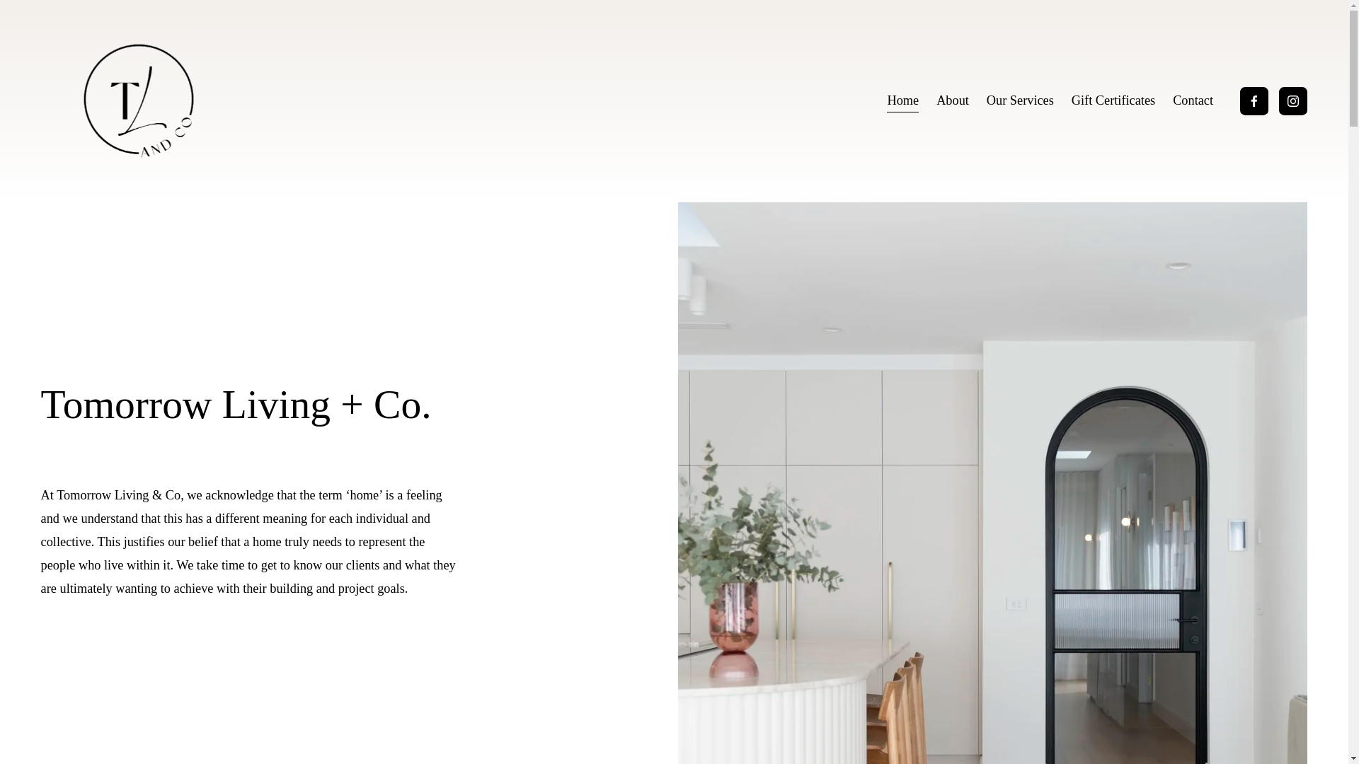 website screenshot of https://tomorrowlivingandco.online/