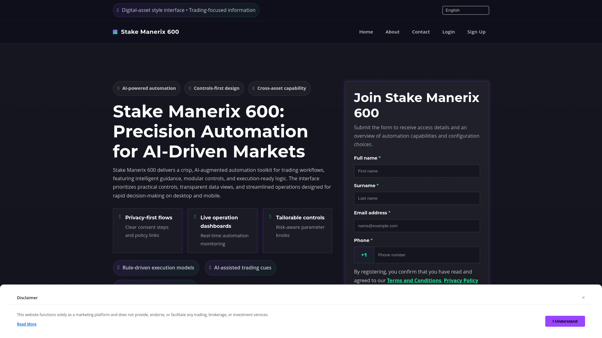 website screenshot of https://stake-manerix600.pro/