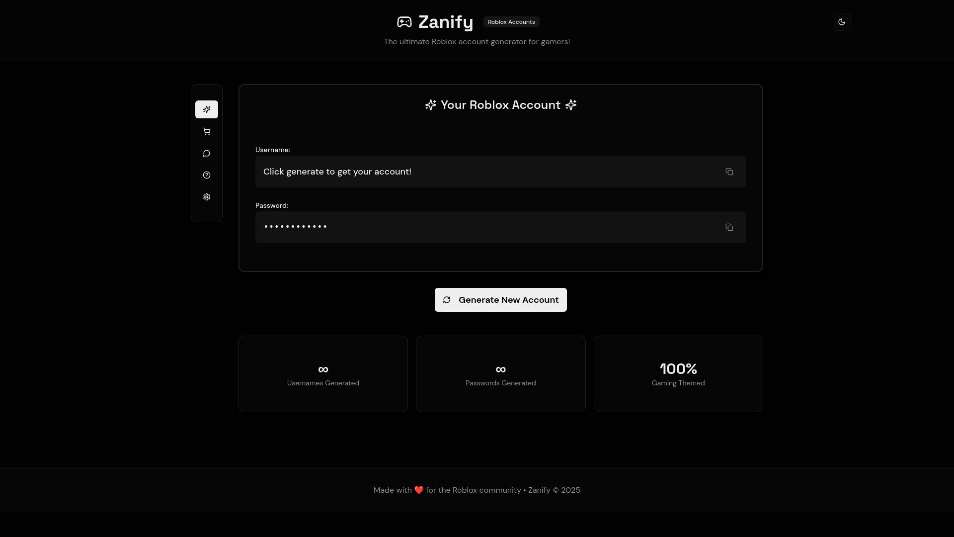 website screenshot of https://zangen.xyz/
