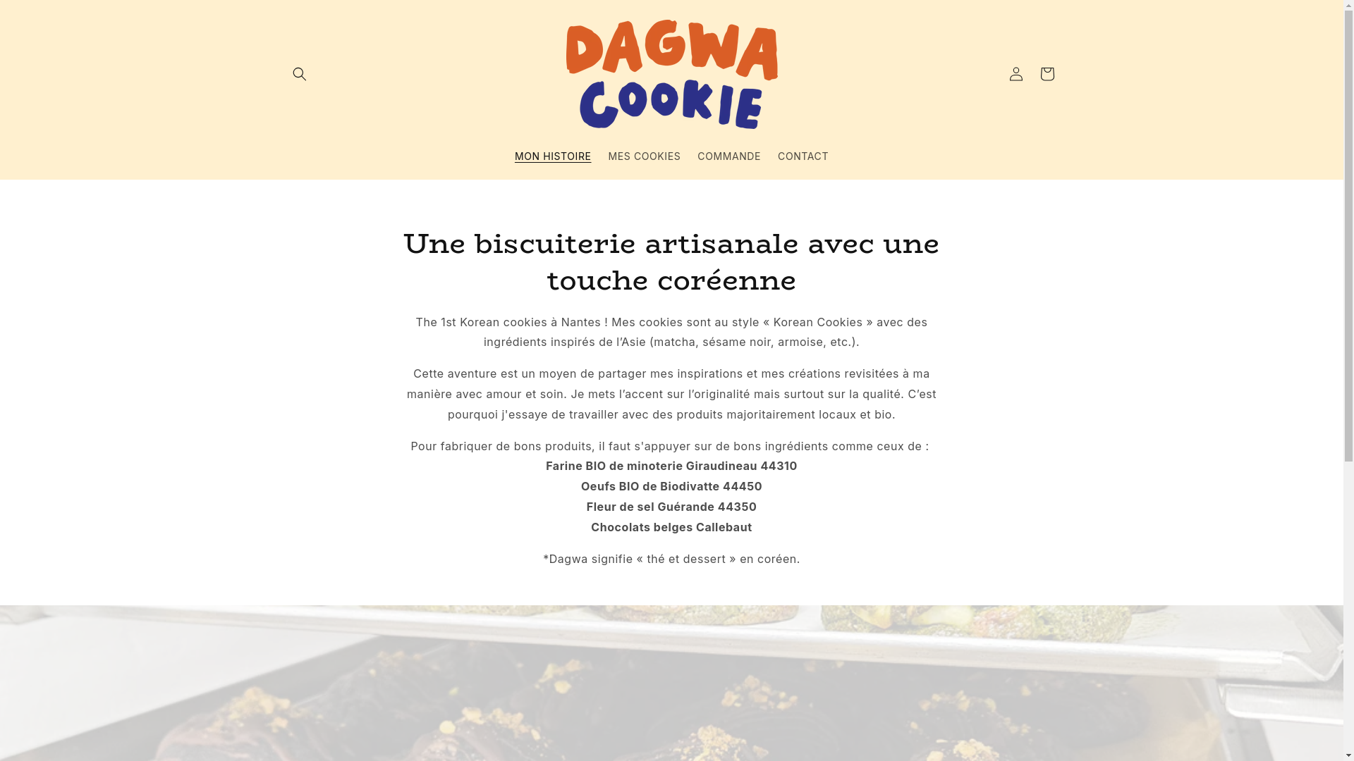 website screenshot of https://dagwacookie.fr/
