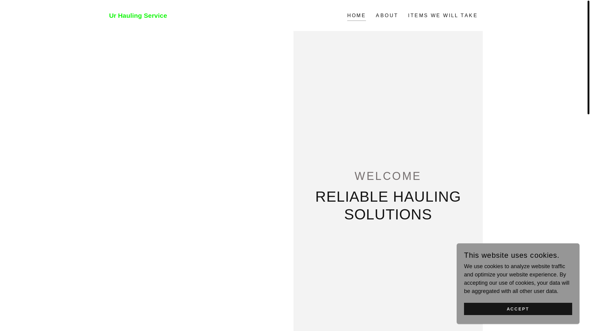 website screenshot of https://urhaulingservice.com/