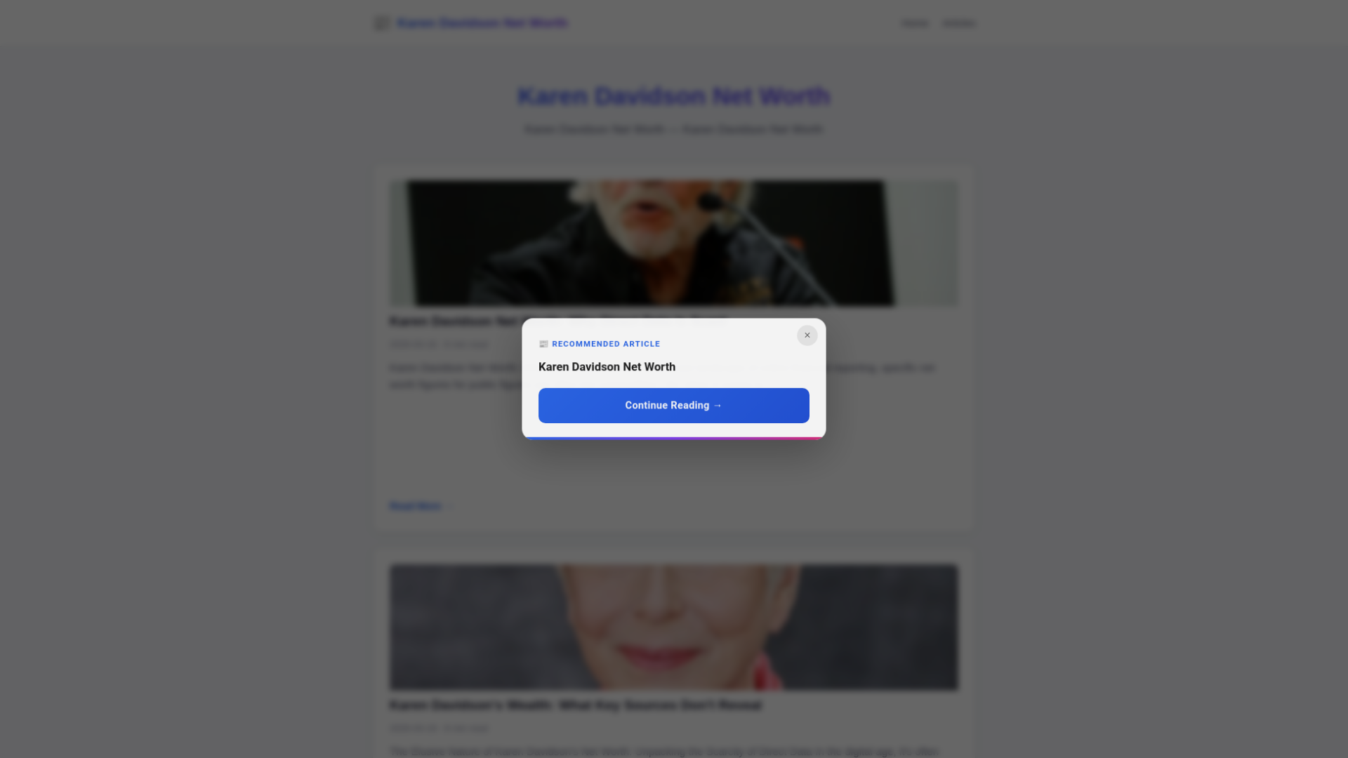 website screenshot of https://karen-davidson-net-worth.pages.dev/