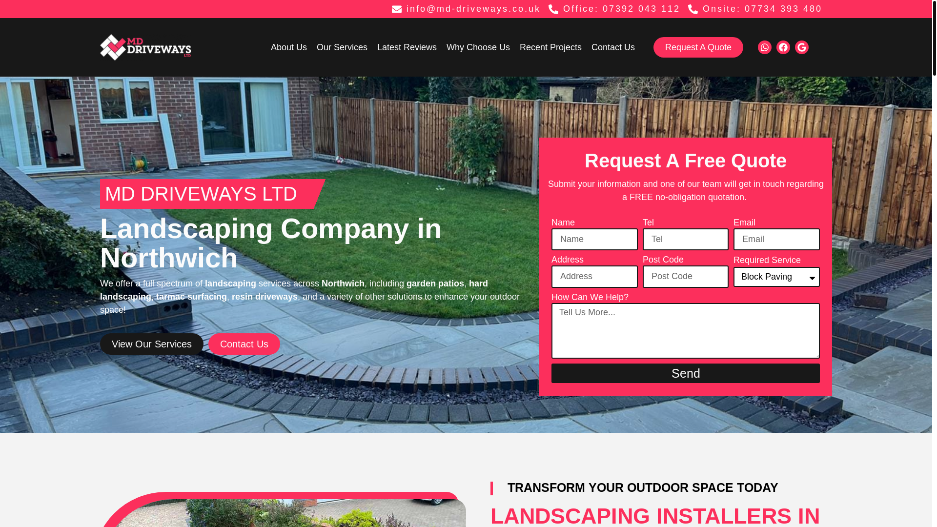 website screenshot of https://landscapersmold.co.uk/