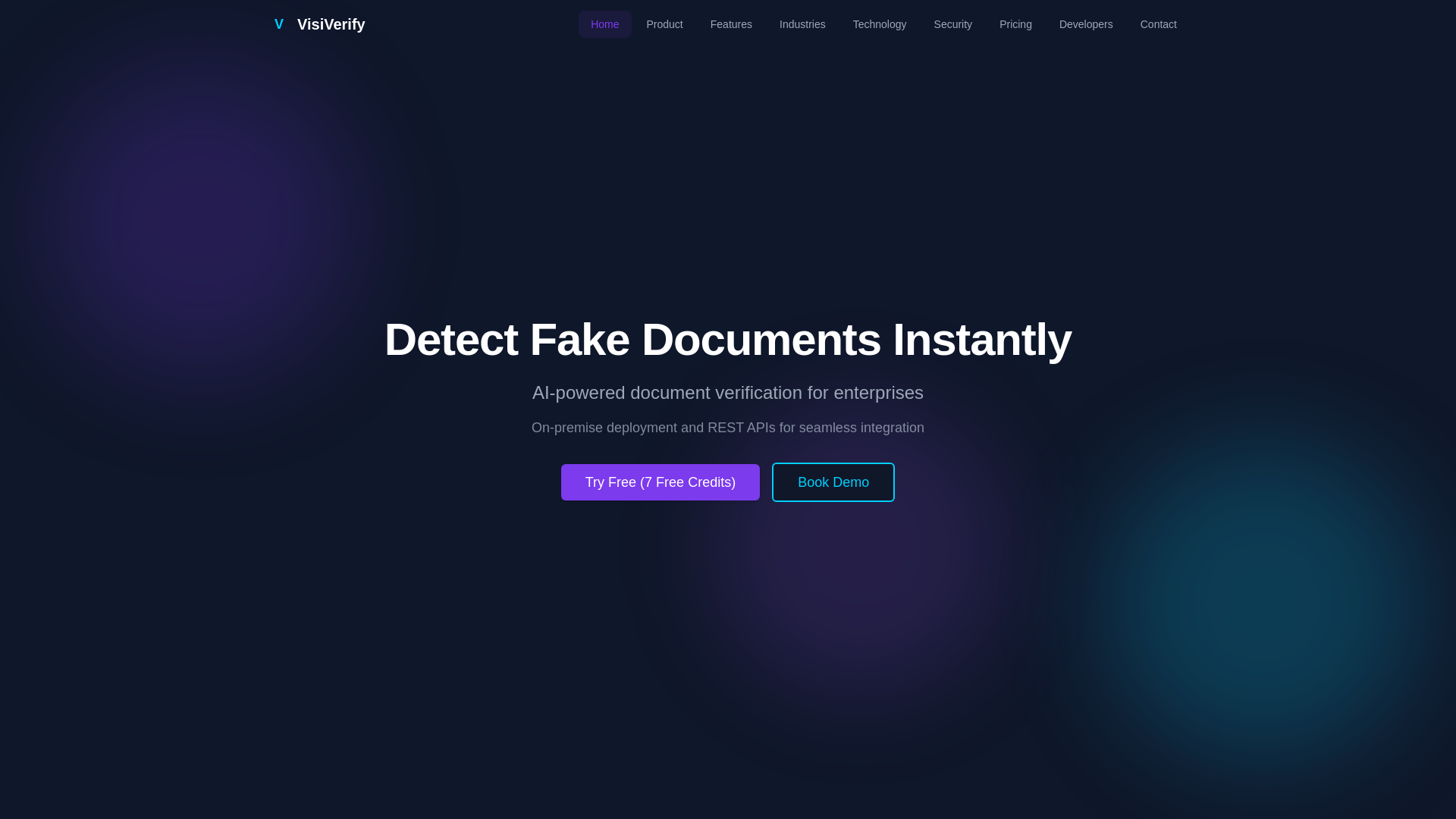 website screenshot of https://visiverify.com/