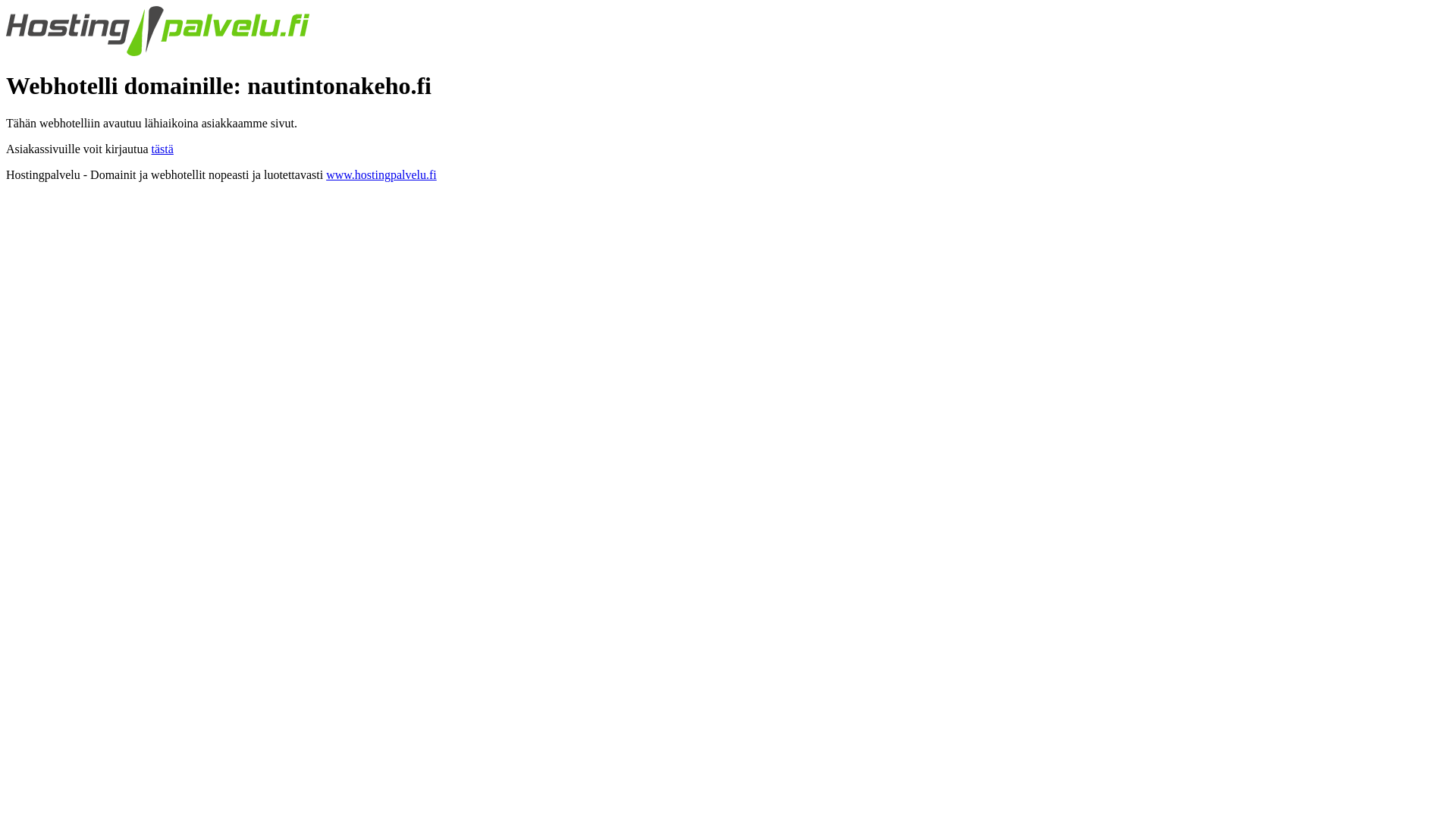 website screenshot of https://nautintonakeho.fi/