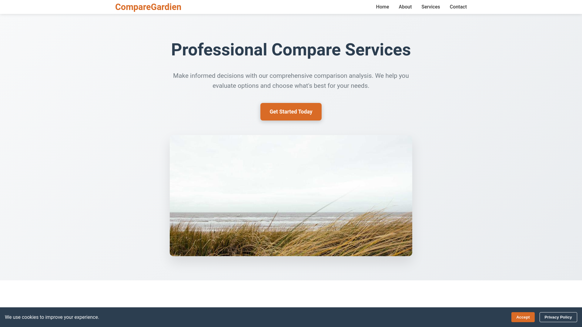 website screenshot of https://comparegardien.digital/