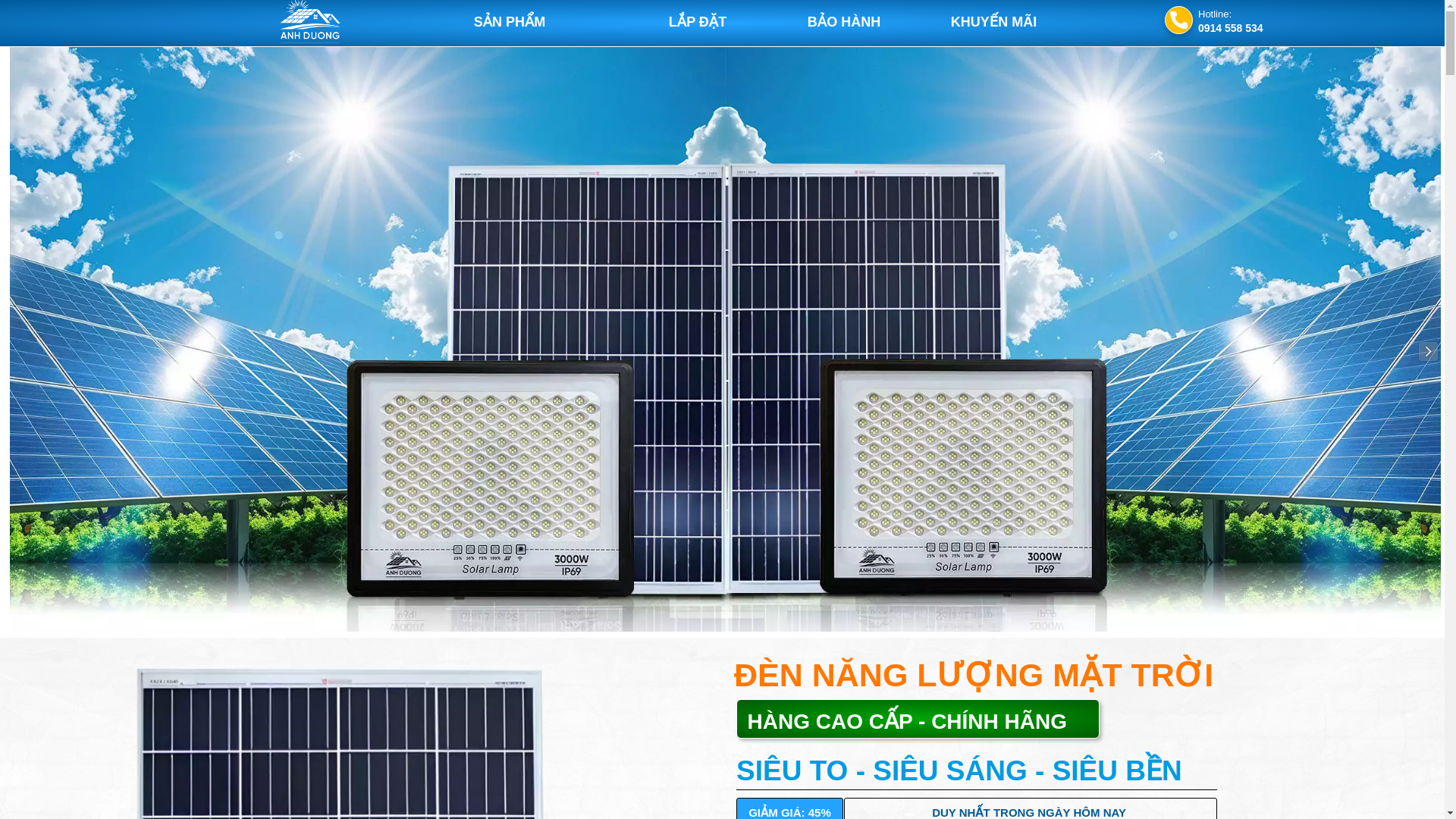 website screenshot of https://anhduong-solar.store/