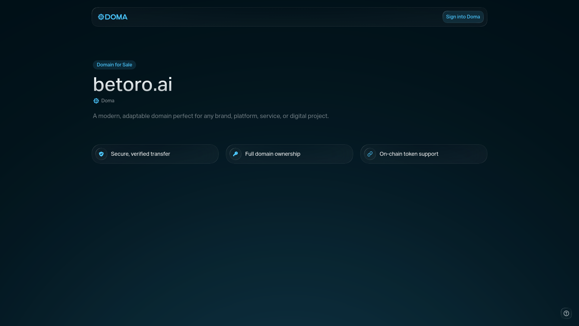 website screenshot of https://betoro.ai/