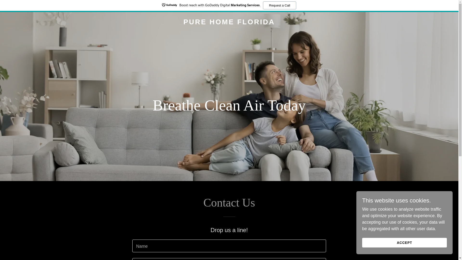 website screenshot of https://purehomefl.com/
