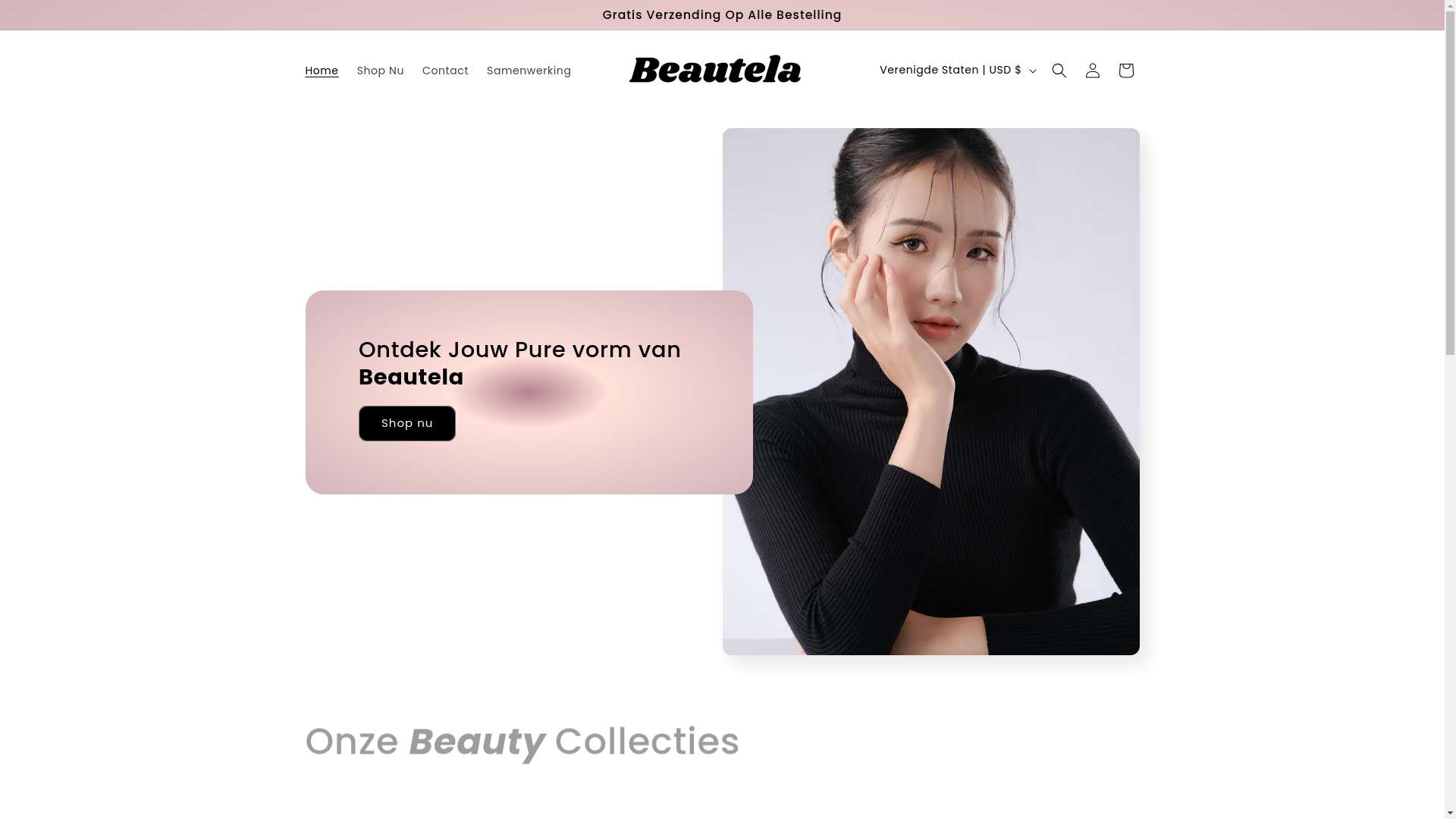 website screenshot of https://bybeautela.nl/