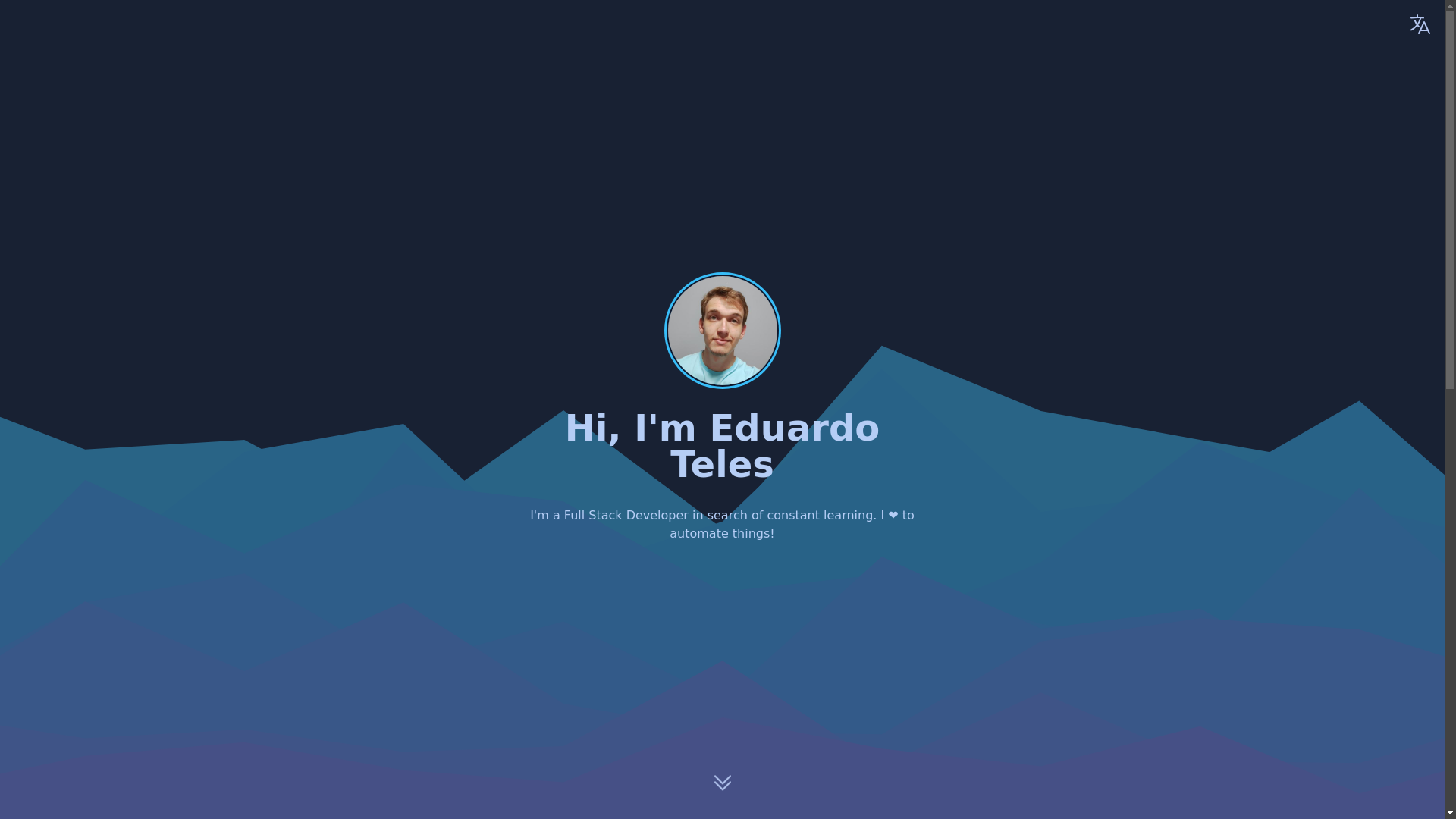 website screenshot of https://eduardoteles.dev.br/