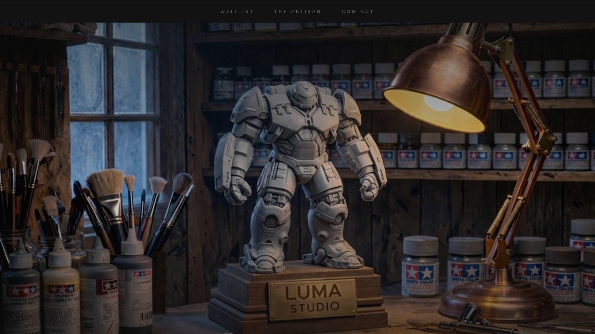 website screenshot of https://lumastudio.me/