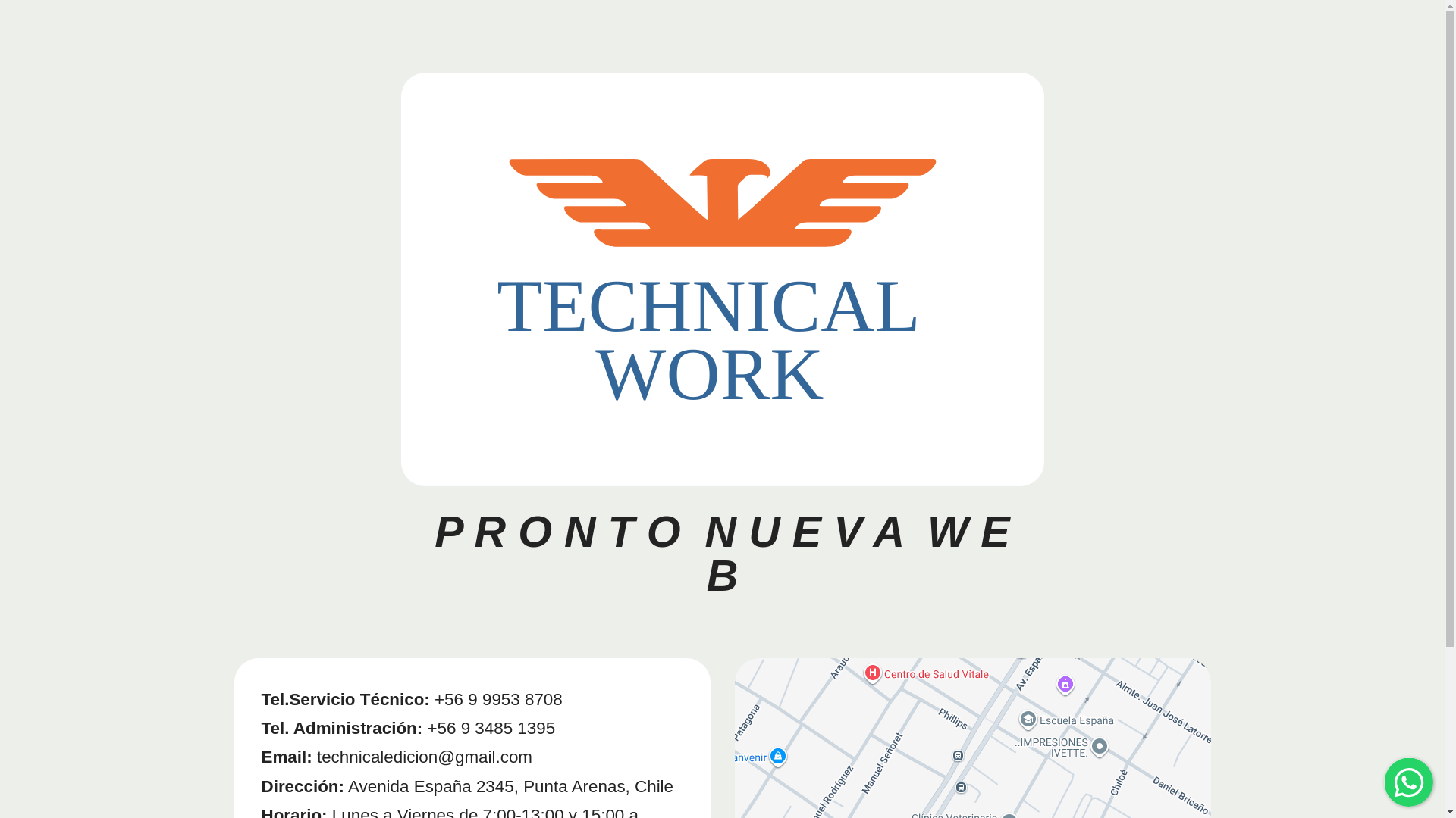 website screenshot of https://technicalwork.cl/