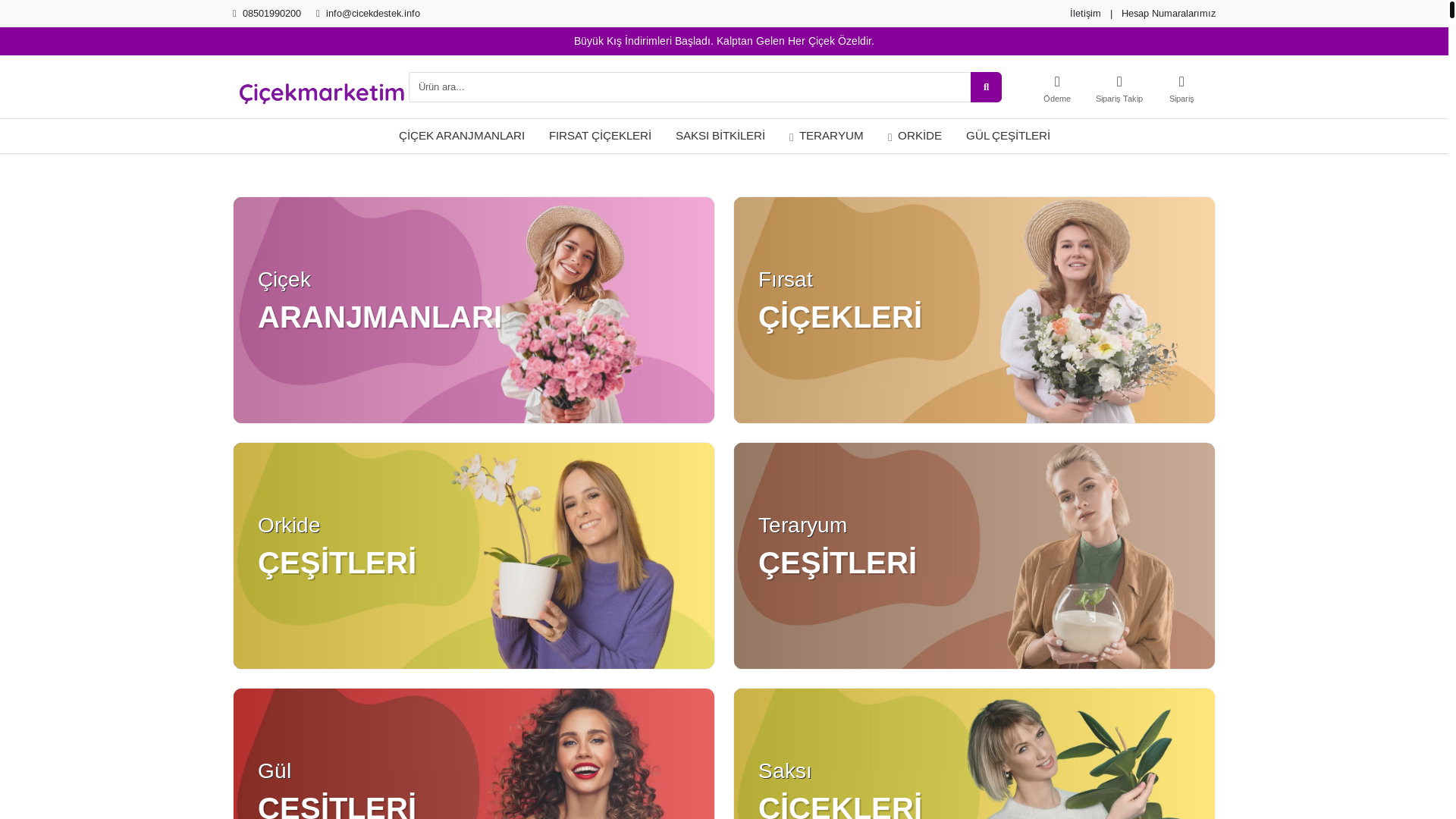website screenshot of https://cicekmarketim.vip/