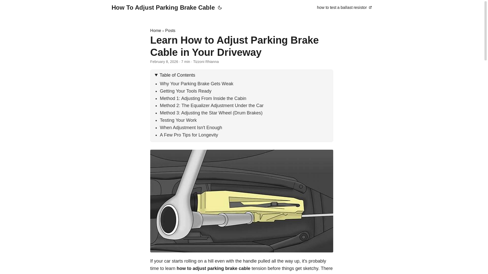 website screenshot of https://how-to-adjust-parking-brake-cable.pages.dev/