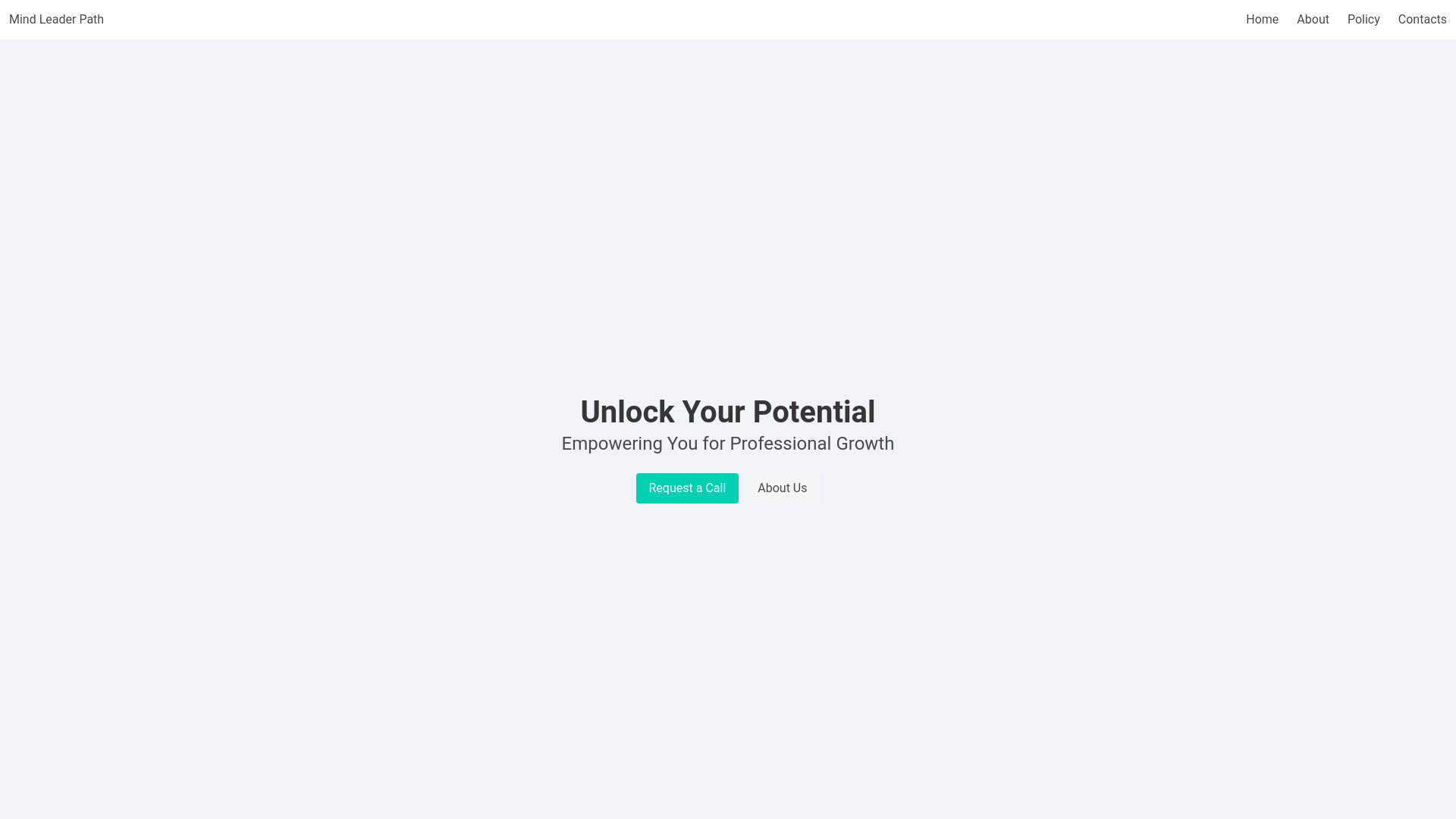 website screenshot of https://mindleaderpath.info/