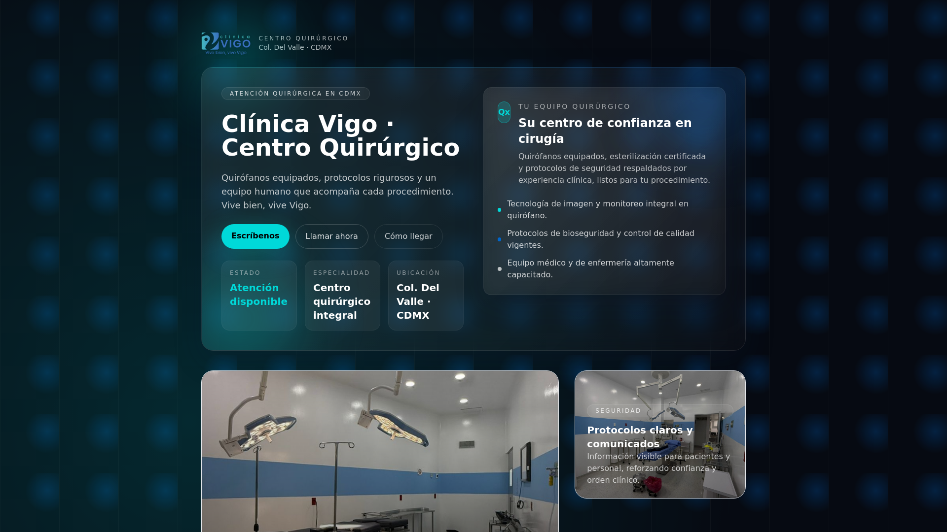 website screenshot of https://landingpageclinicavigo.pages.dev/