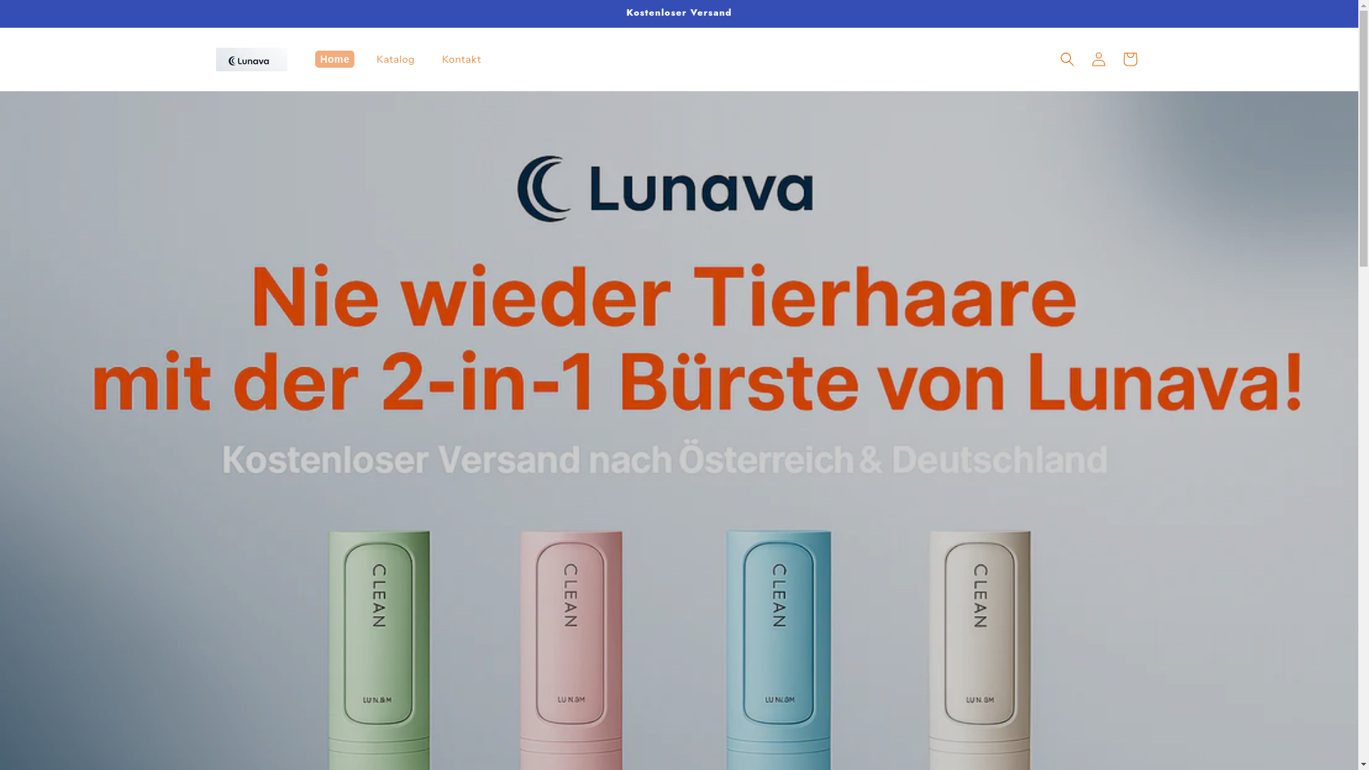 website screenshot of https://lunava.at/