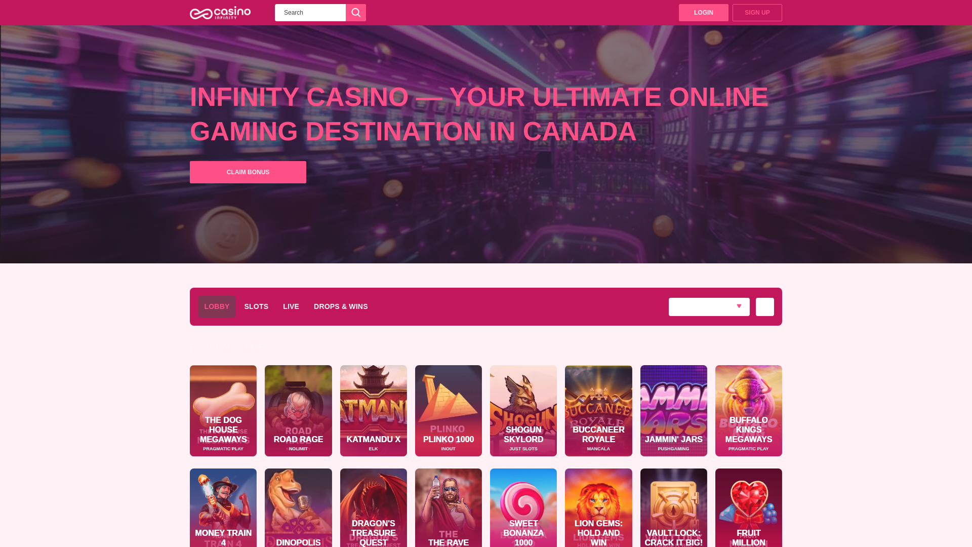 website screenshot of https://infinitycasino-cc.pages.dev/