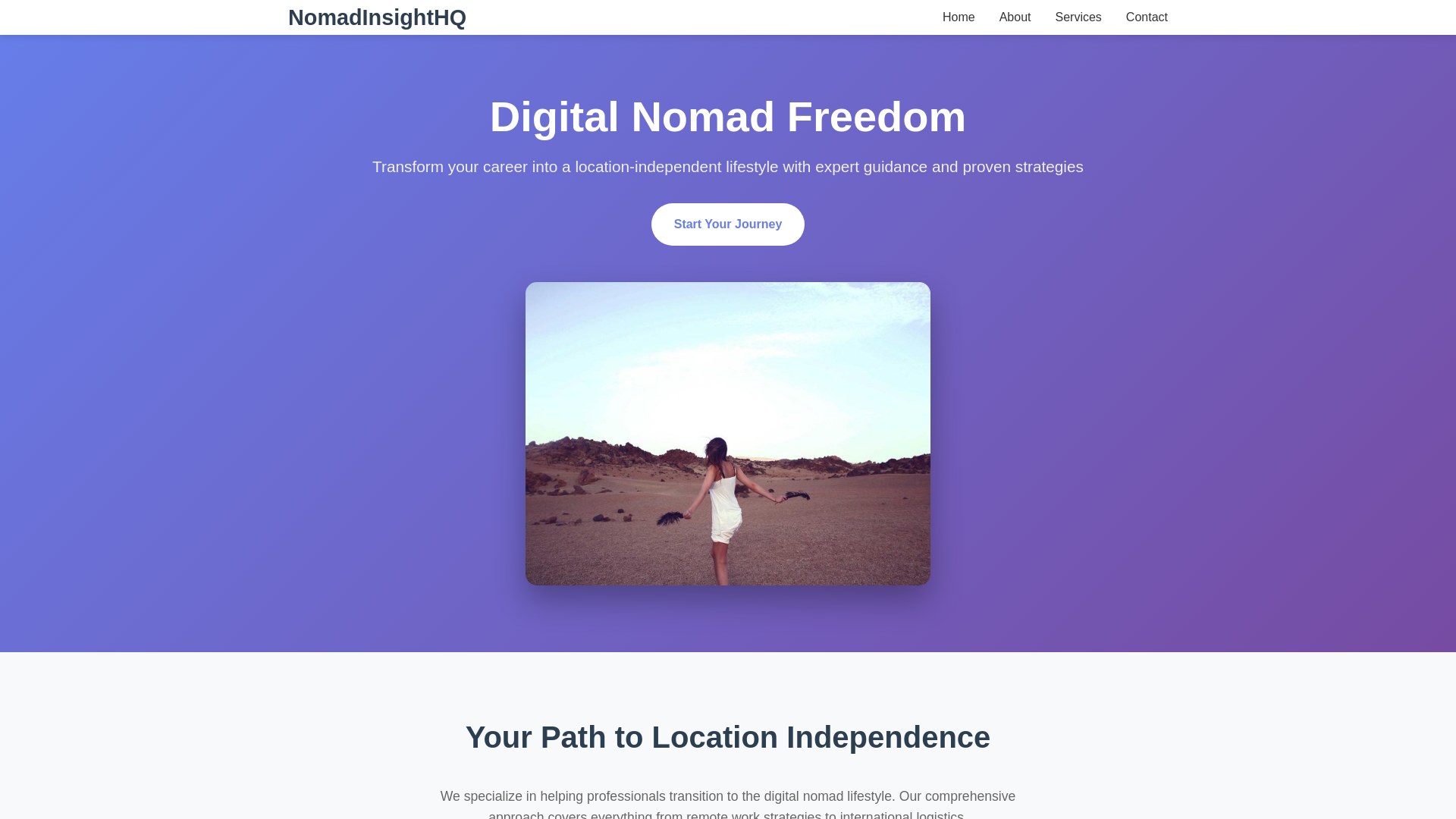 website screenshot of https://nomadinsighthq.digital/