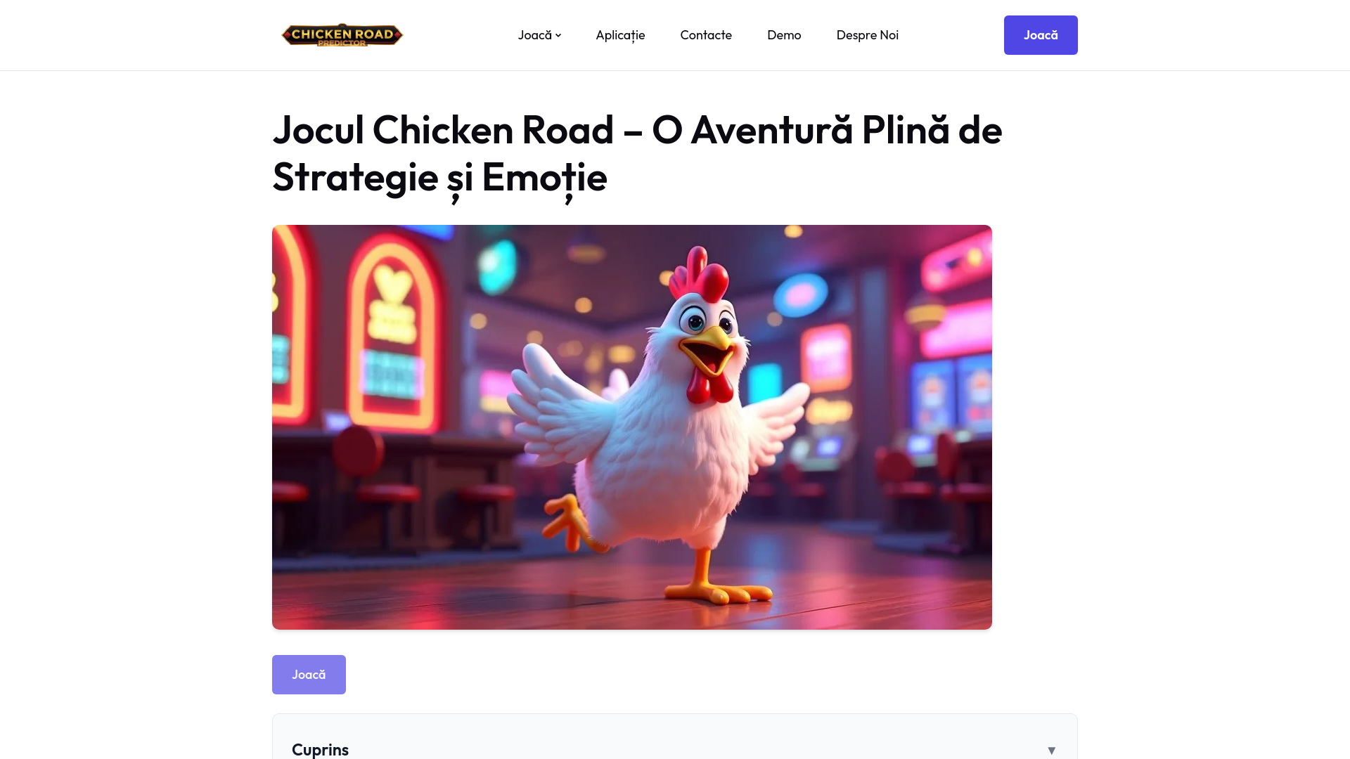 website screenshot of https://chickenroadpredictor-com-ro.pages.dev/