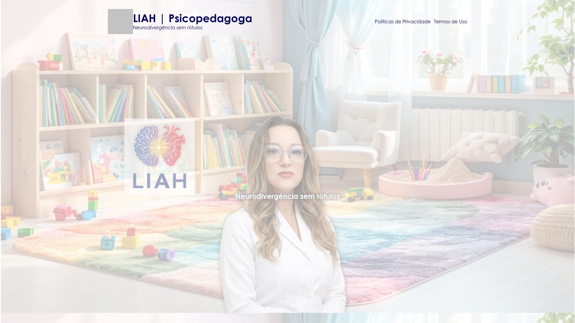 website screenshot of https://liahpsicopedagoga.com.br/