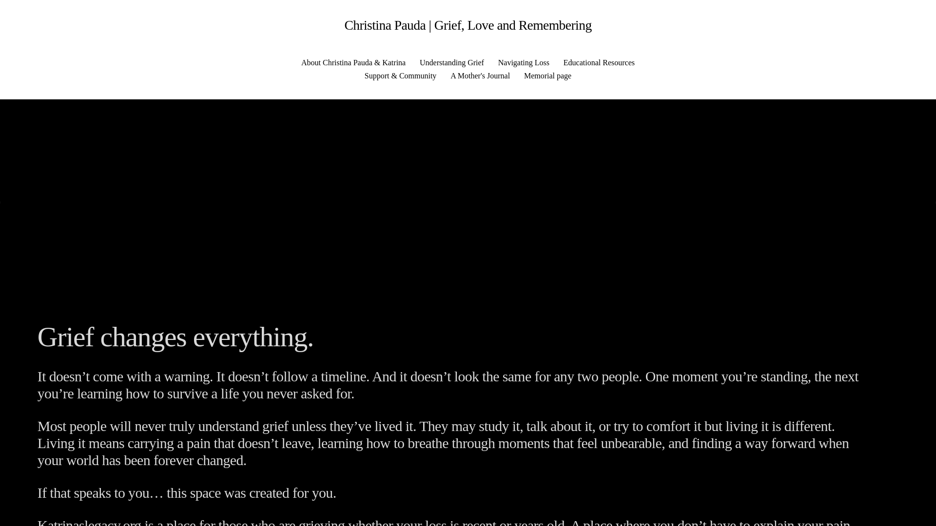 website screenshot of https://katrinaslegacy.org/