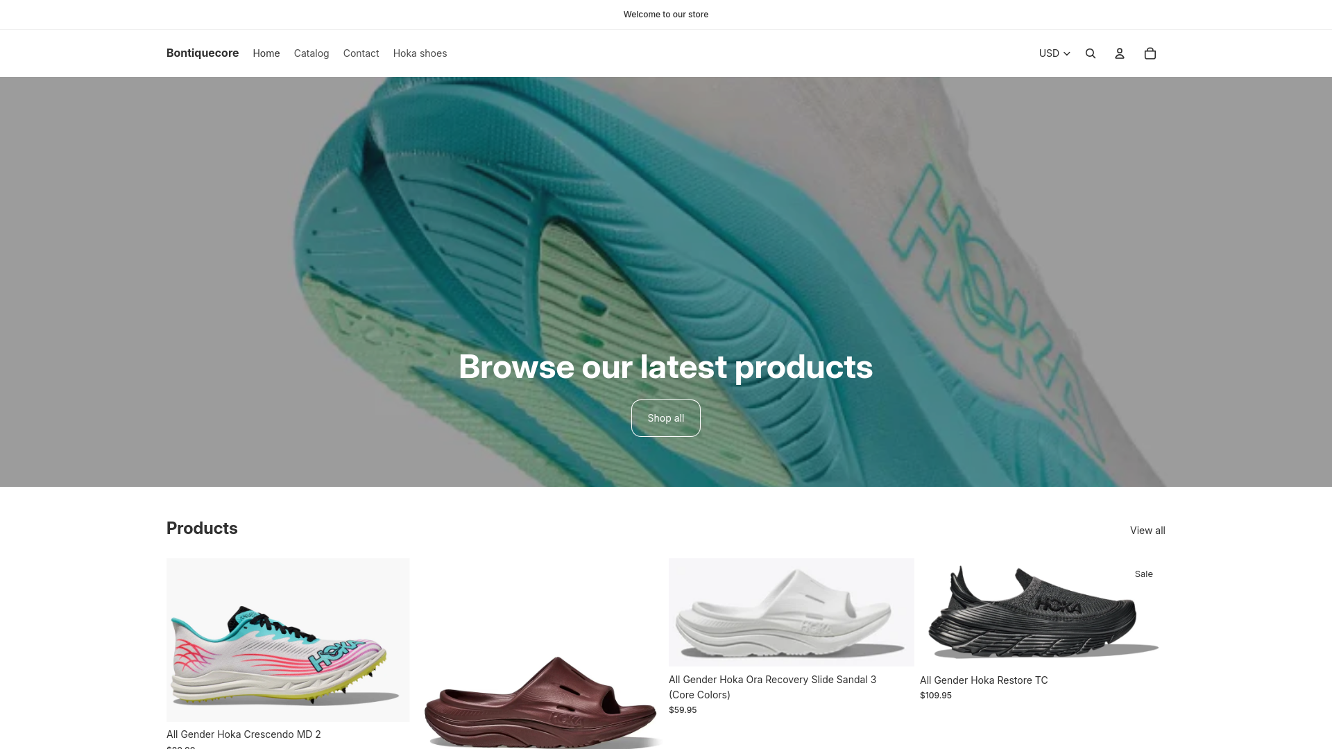 website screenshot of https://bontiquecore.com/