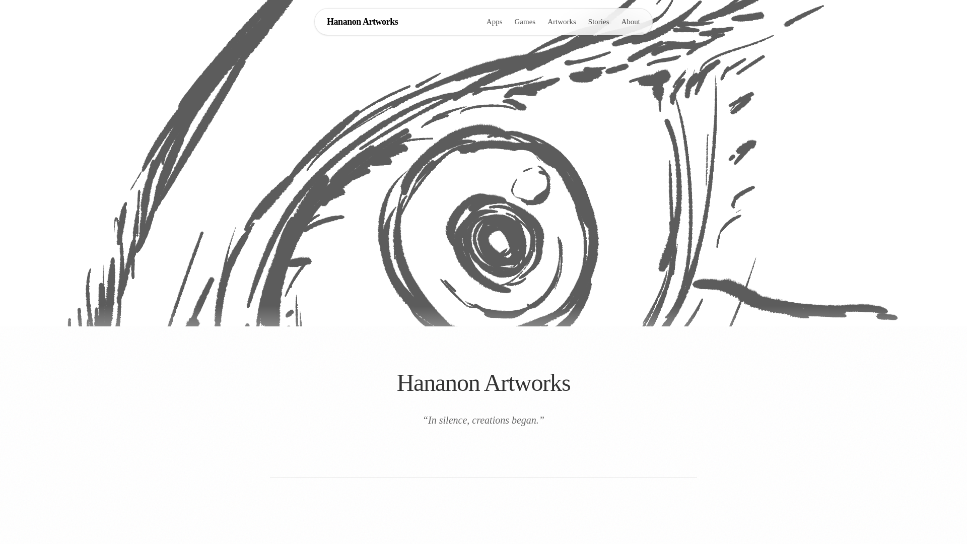 website screenshot of https://hananon.pages.dev/